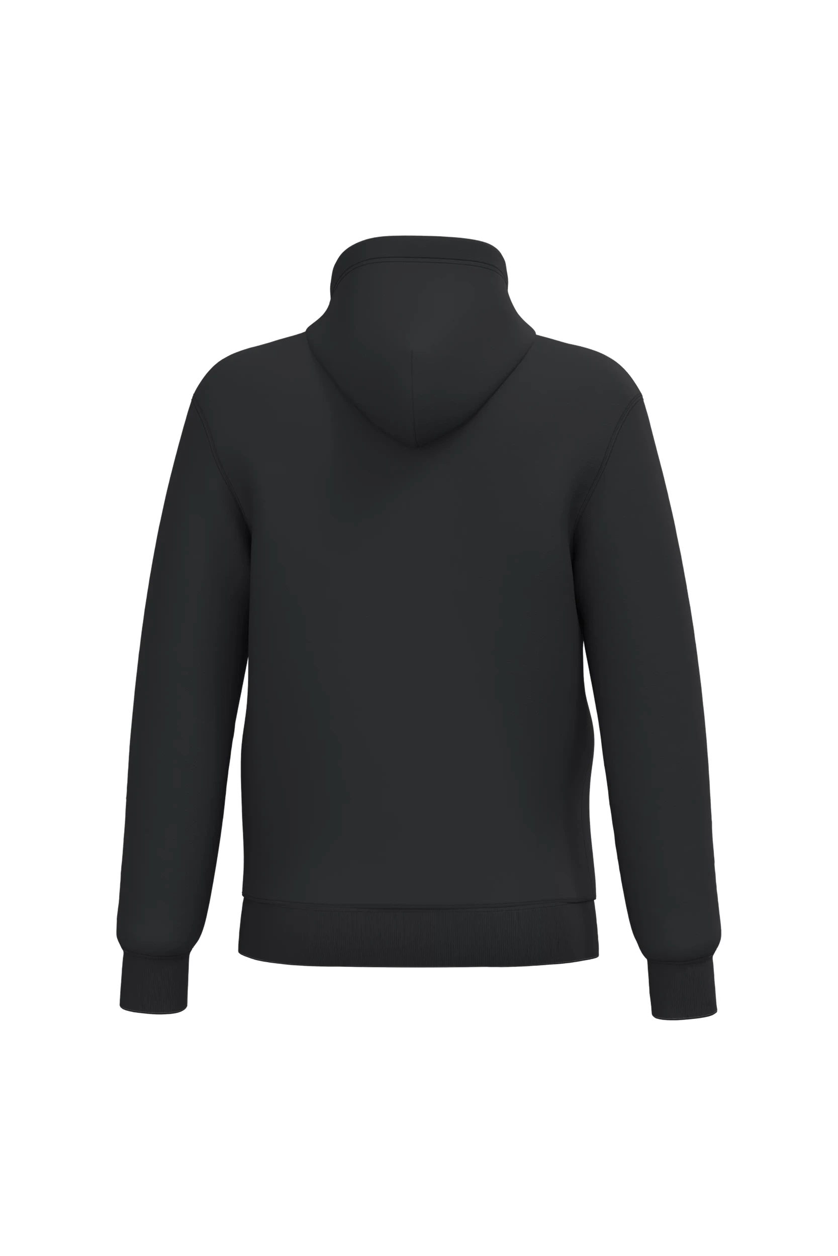 Sweat-shirt recyclé zippé à capuche unisexe noir
