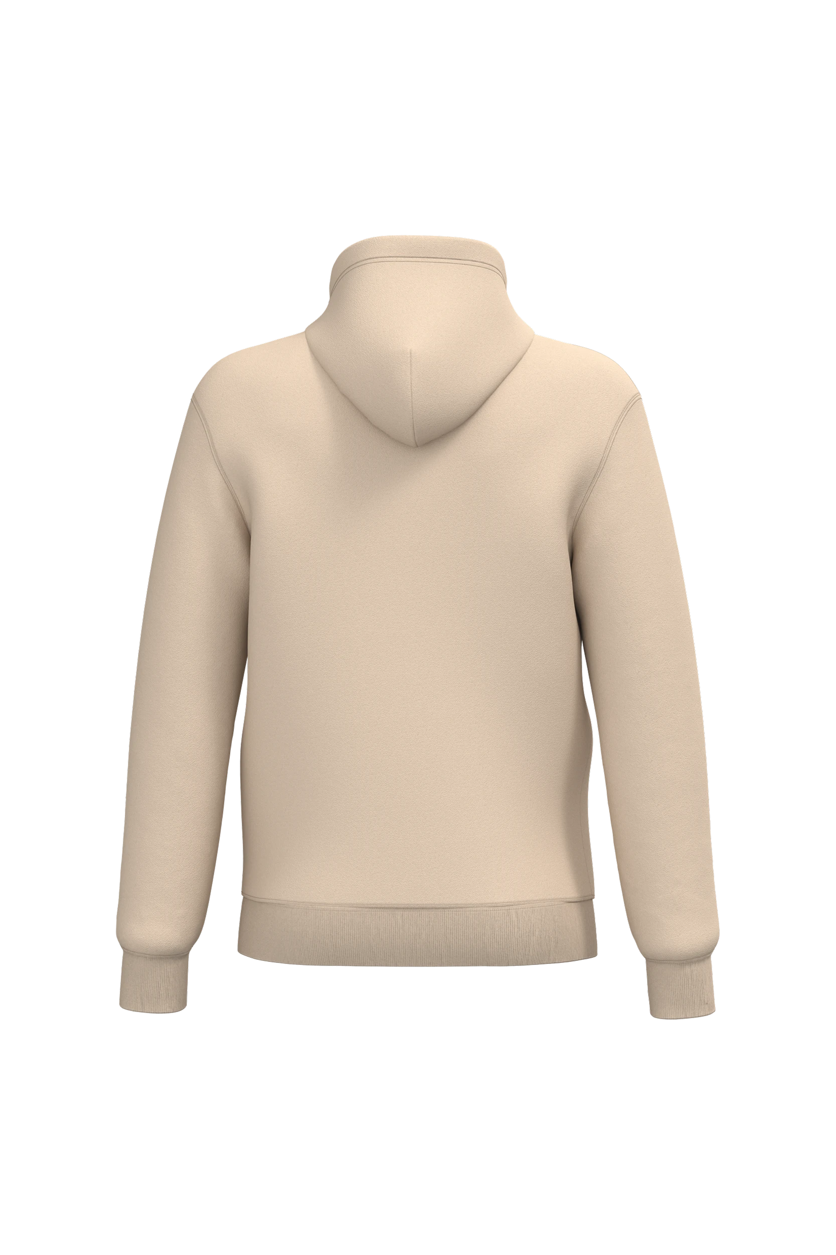 Sweat-shirt recyclé zippé à capuche unisexe sable