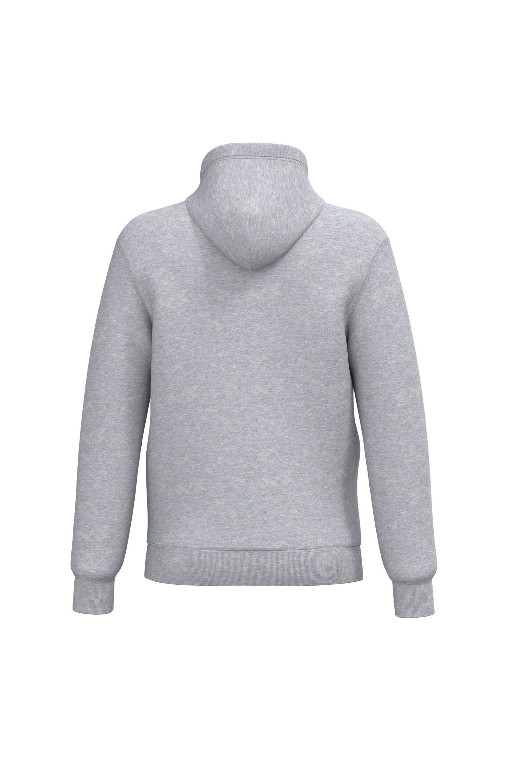 Sweat-shirt recyclé zippé à capuche unisexe gris
