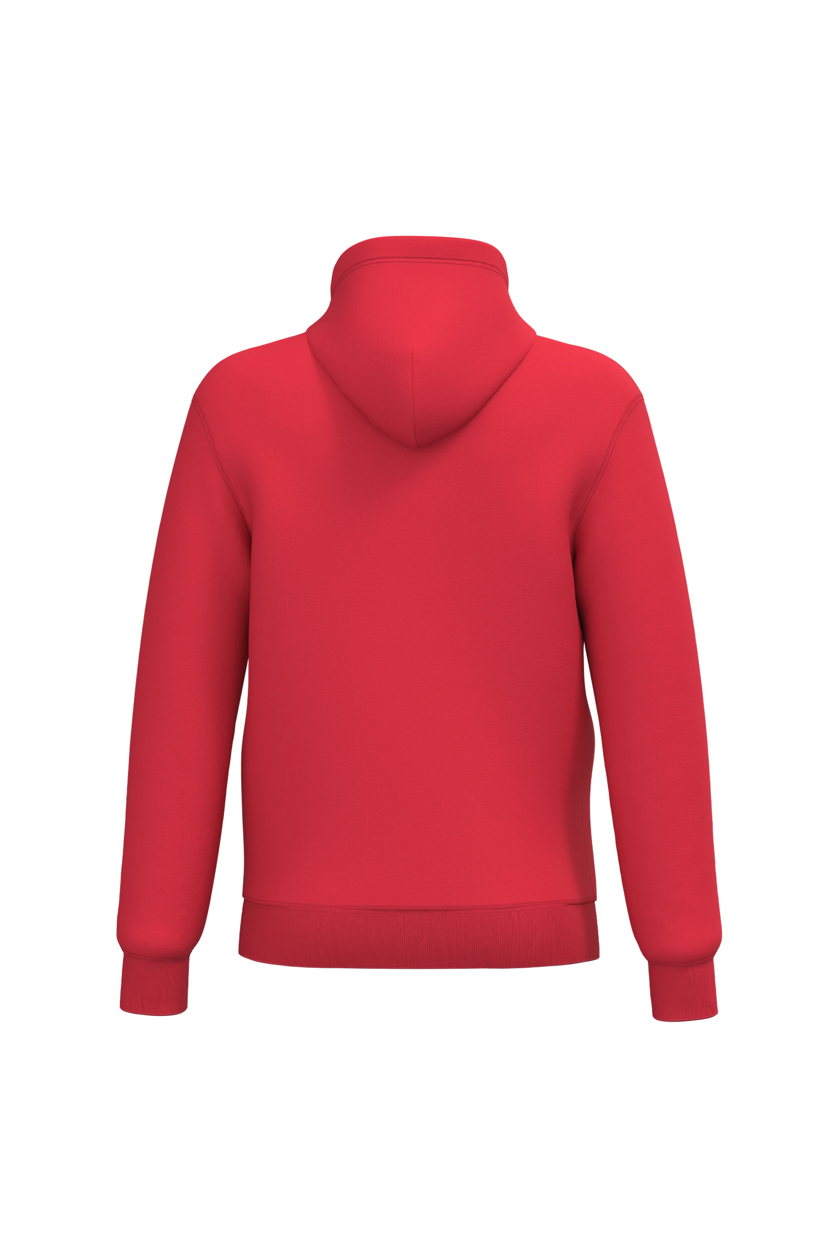 Sweat-shirt recyclé zippé à capuche unisexe rouge