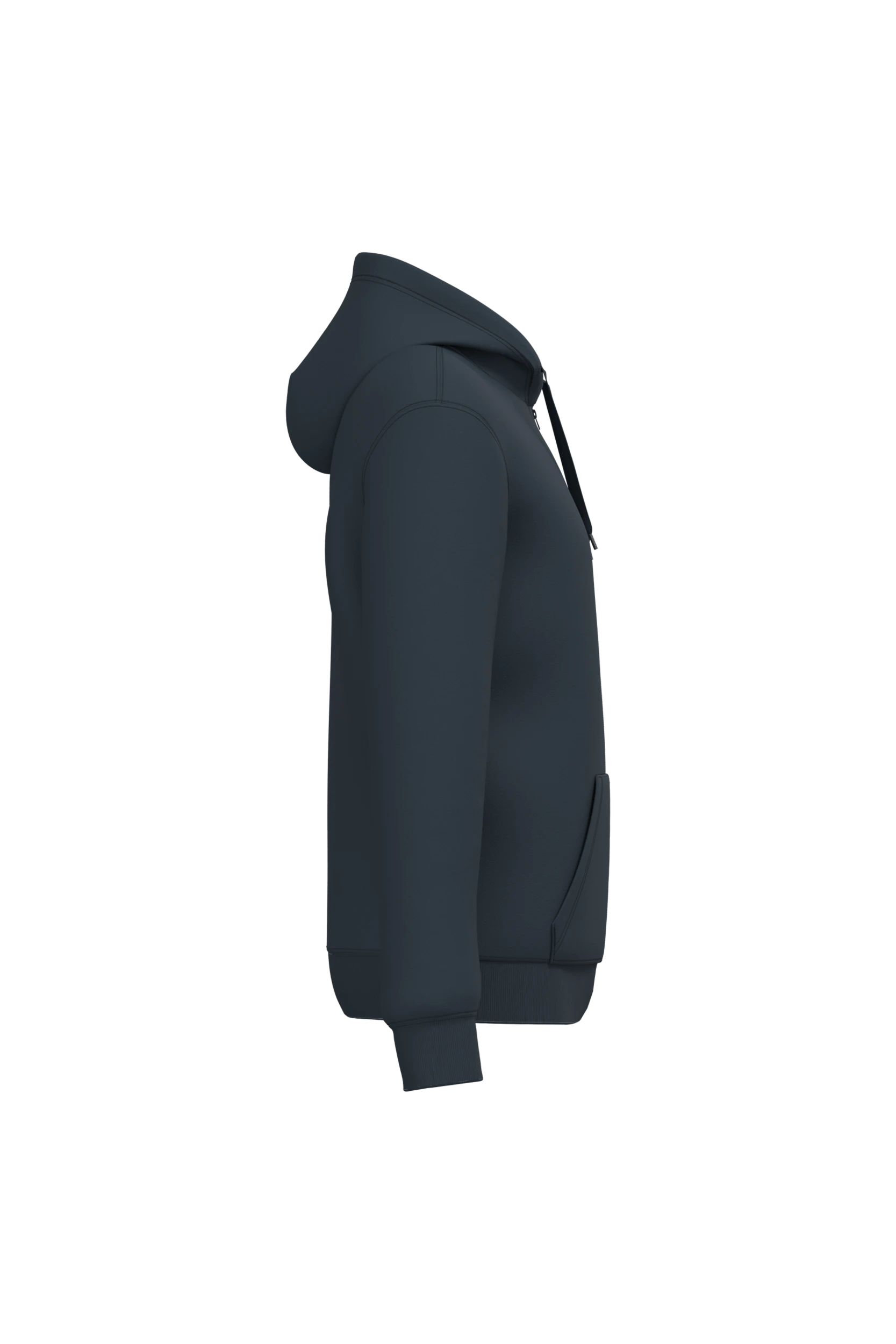 Sweat-shirt recyclé zippé à capuche unisexe marine