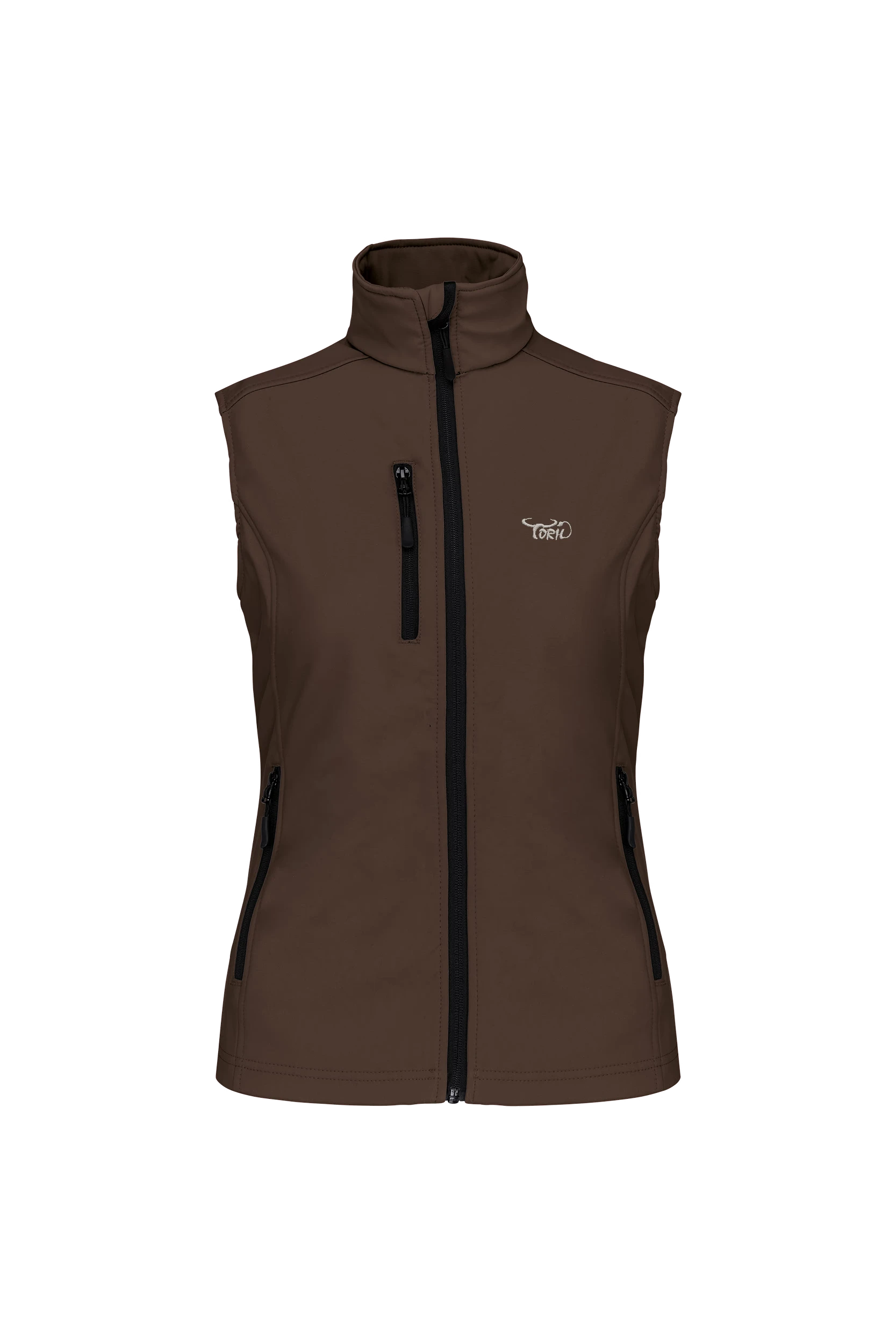 Gilet sans manches softshell chocolat