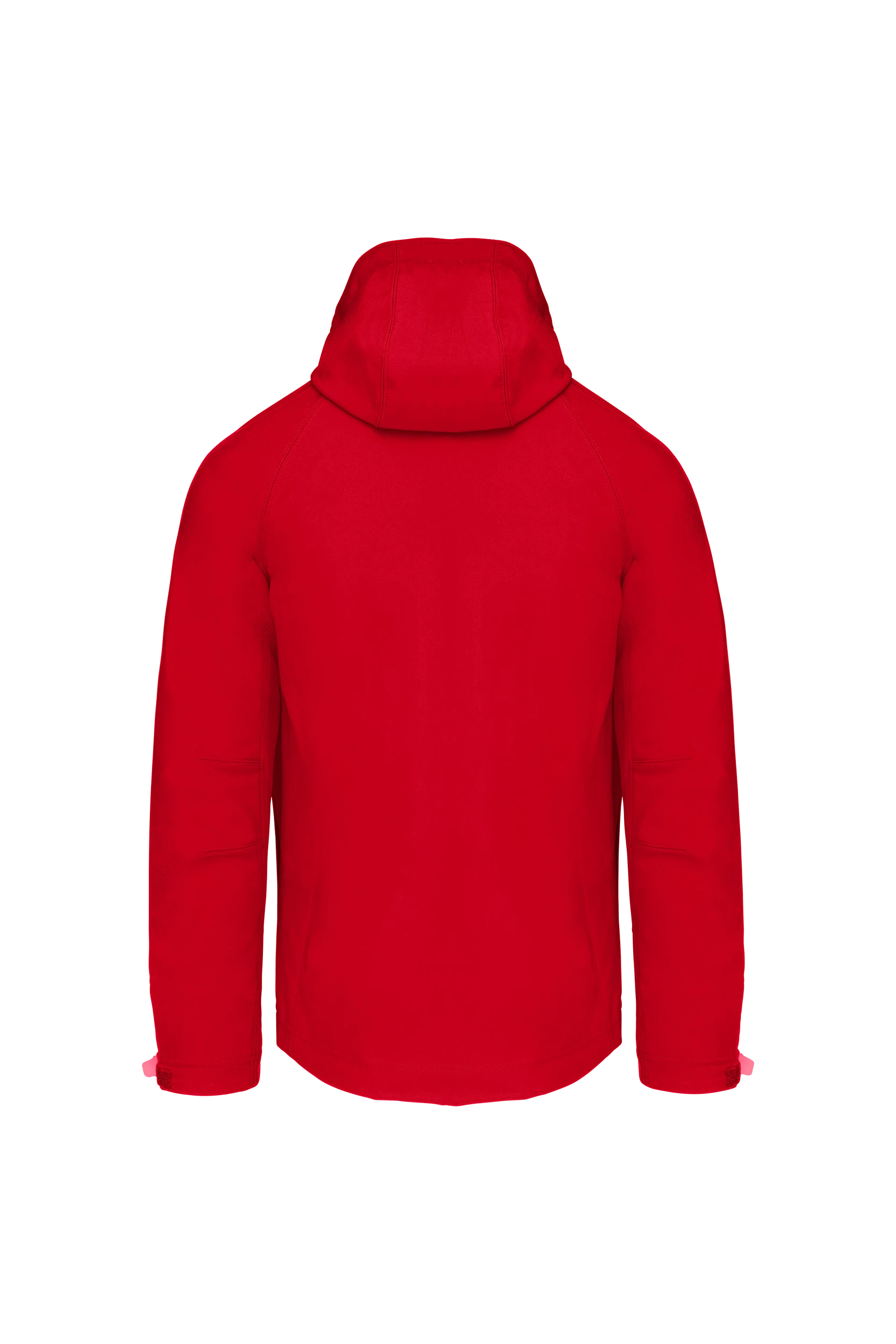Veste softshell à capuche amovible rouge