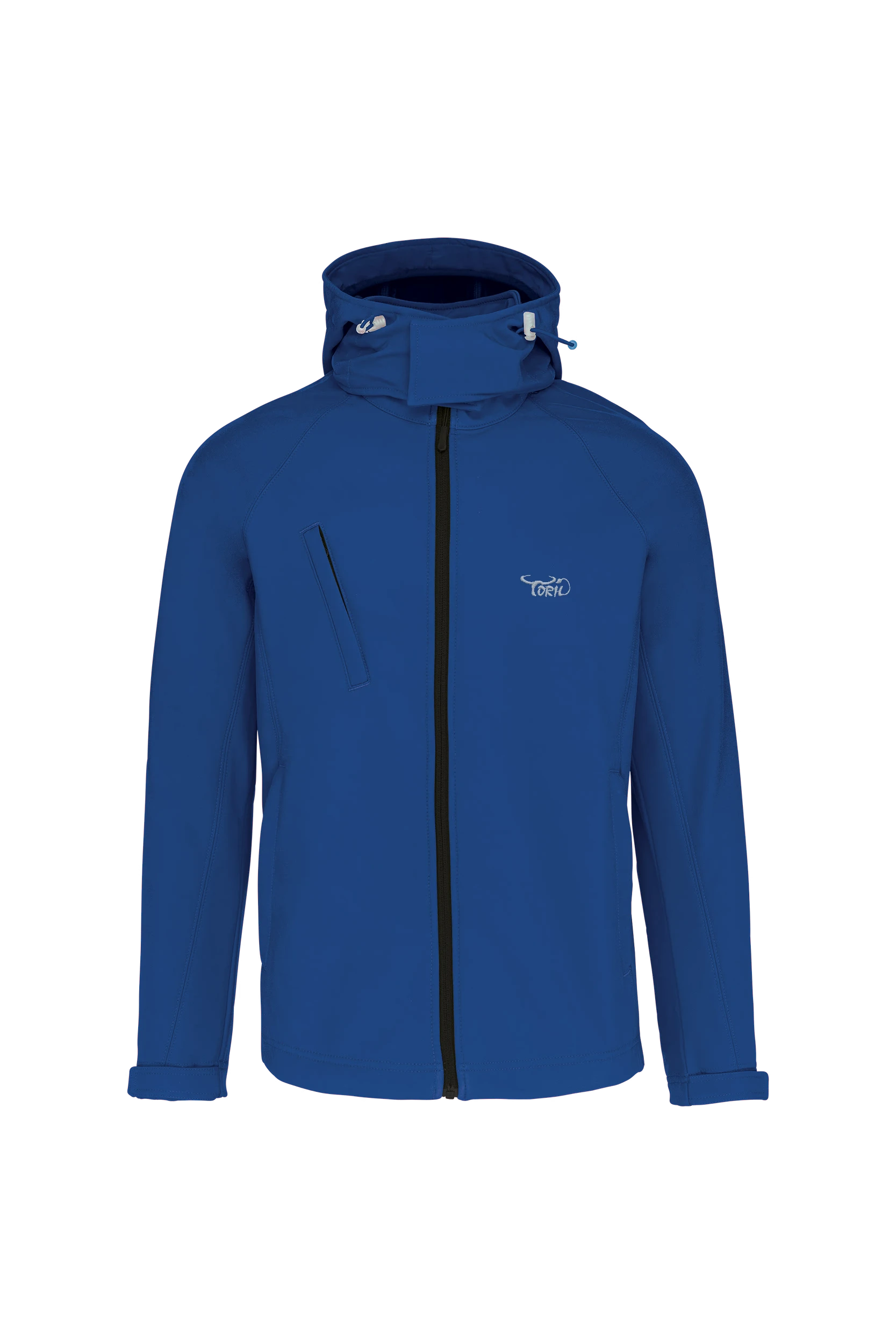 Veste softshell à capuche amovible bleu