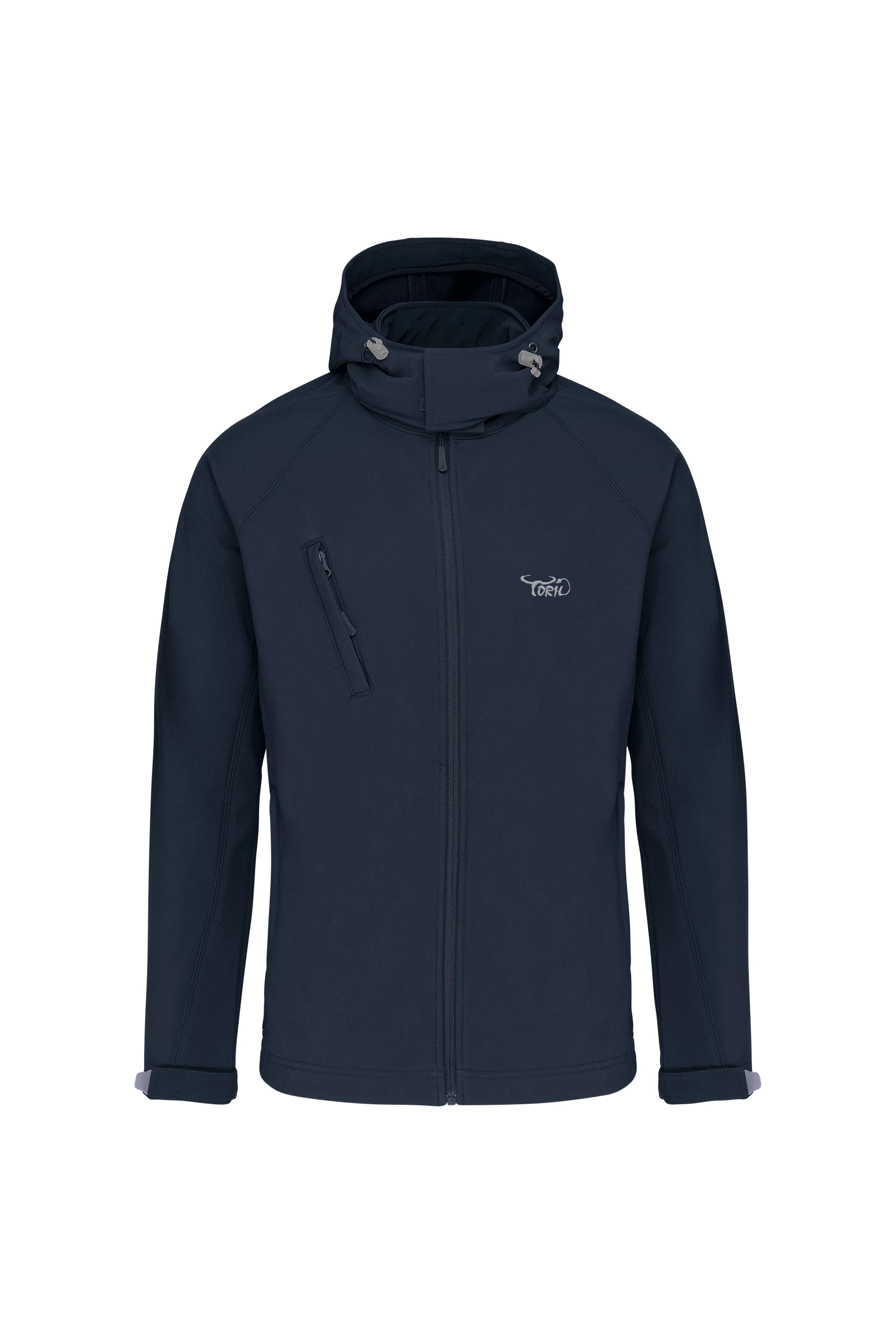 Veste softshell à capuche amovible marine