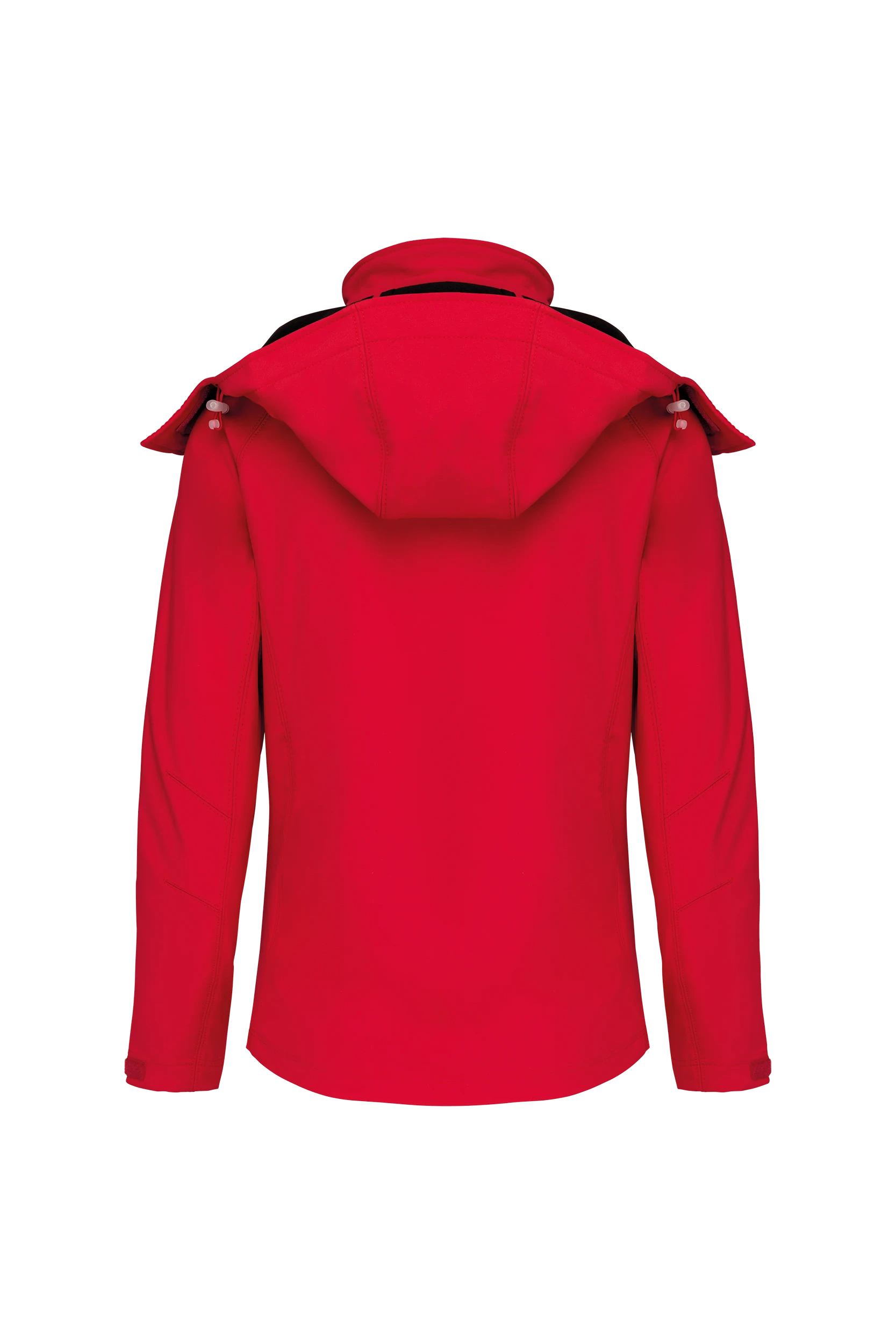 Veste softshell à capuche amovible rouge