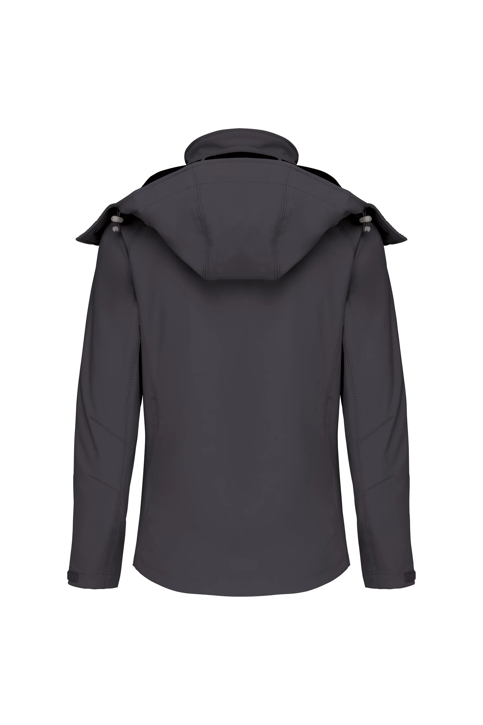 Veste softshell à capuche amovible titane