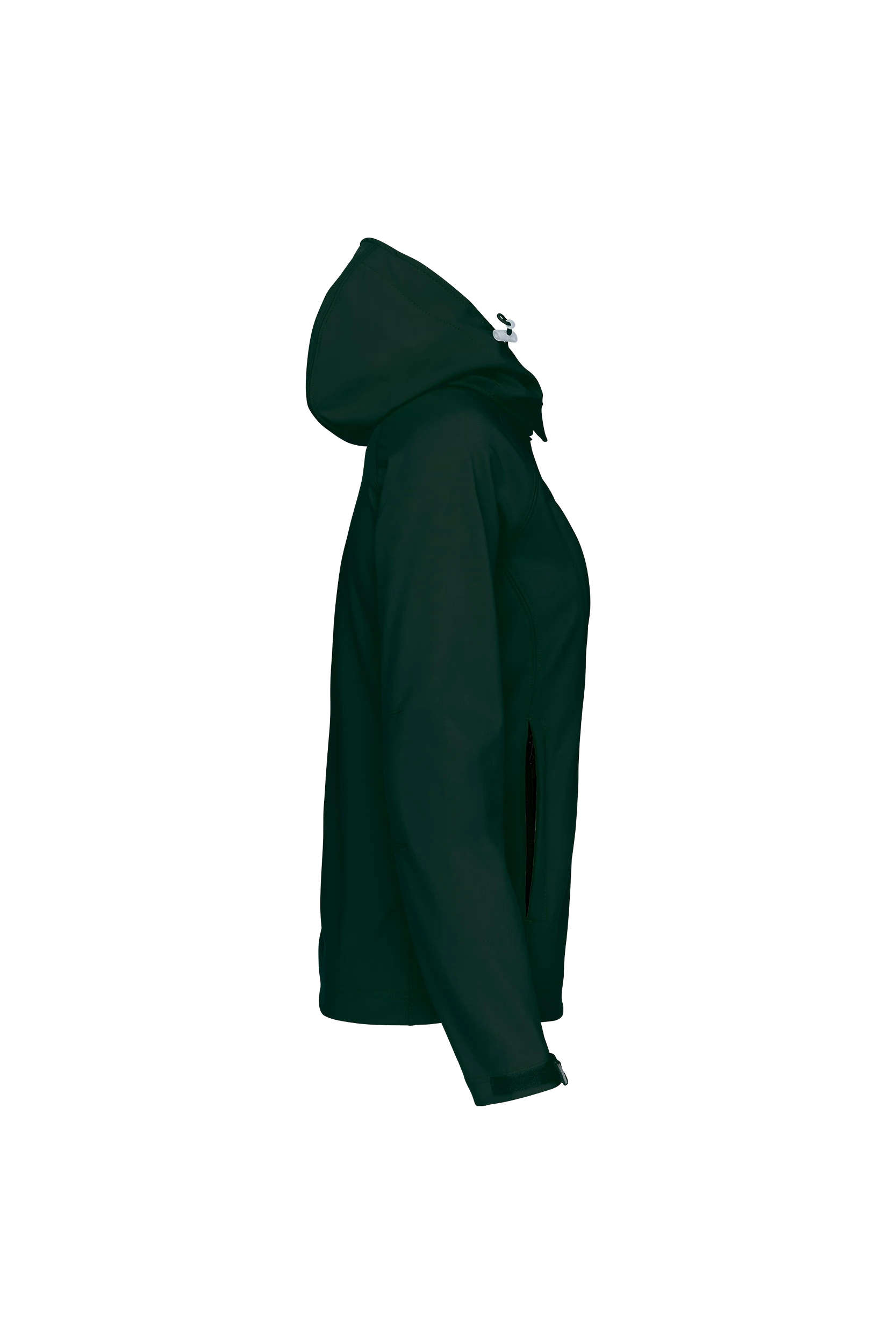 Veste softshell à capuche amovible vert bouteille