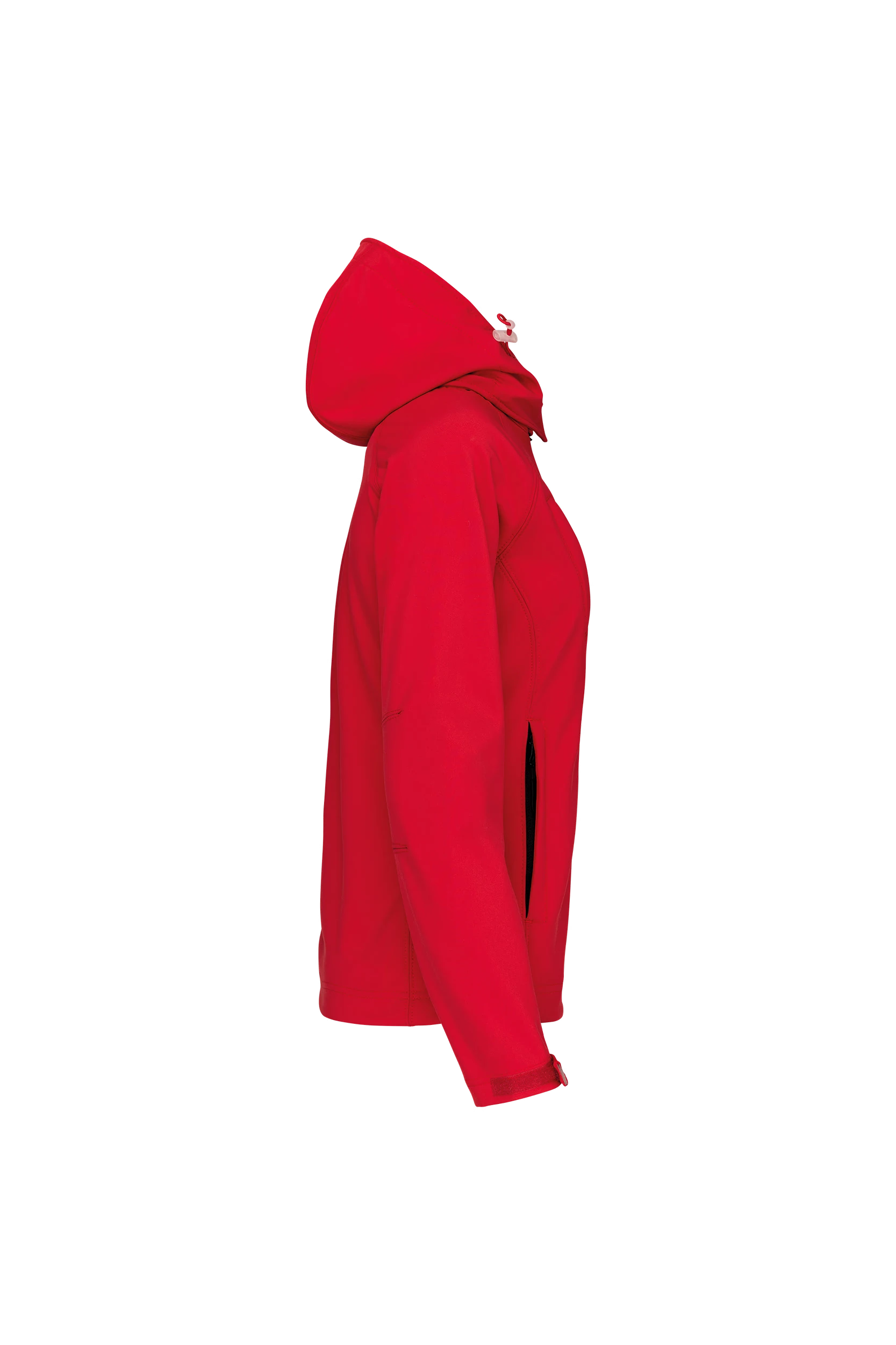 Veste softshell à capuche amovible rouge