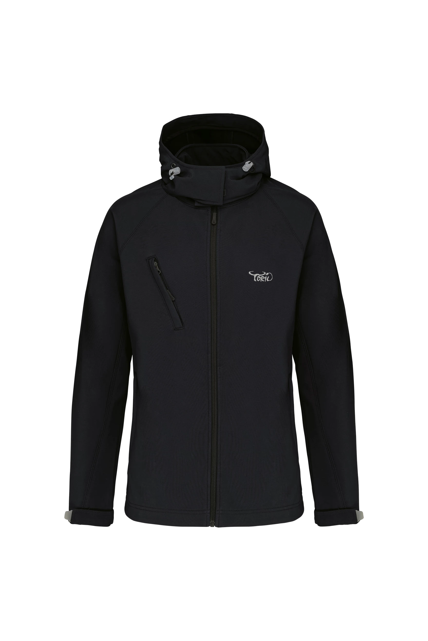 Veste softshell à capuche amovible noir