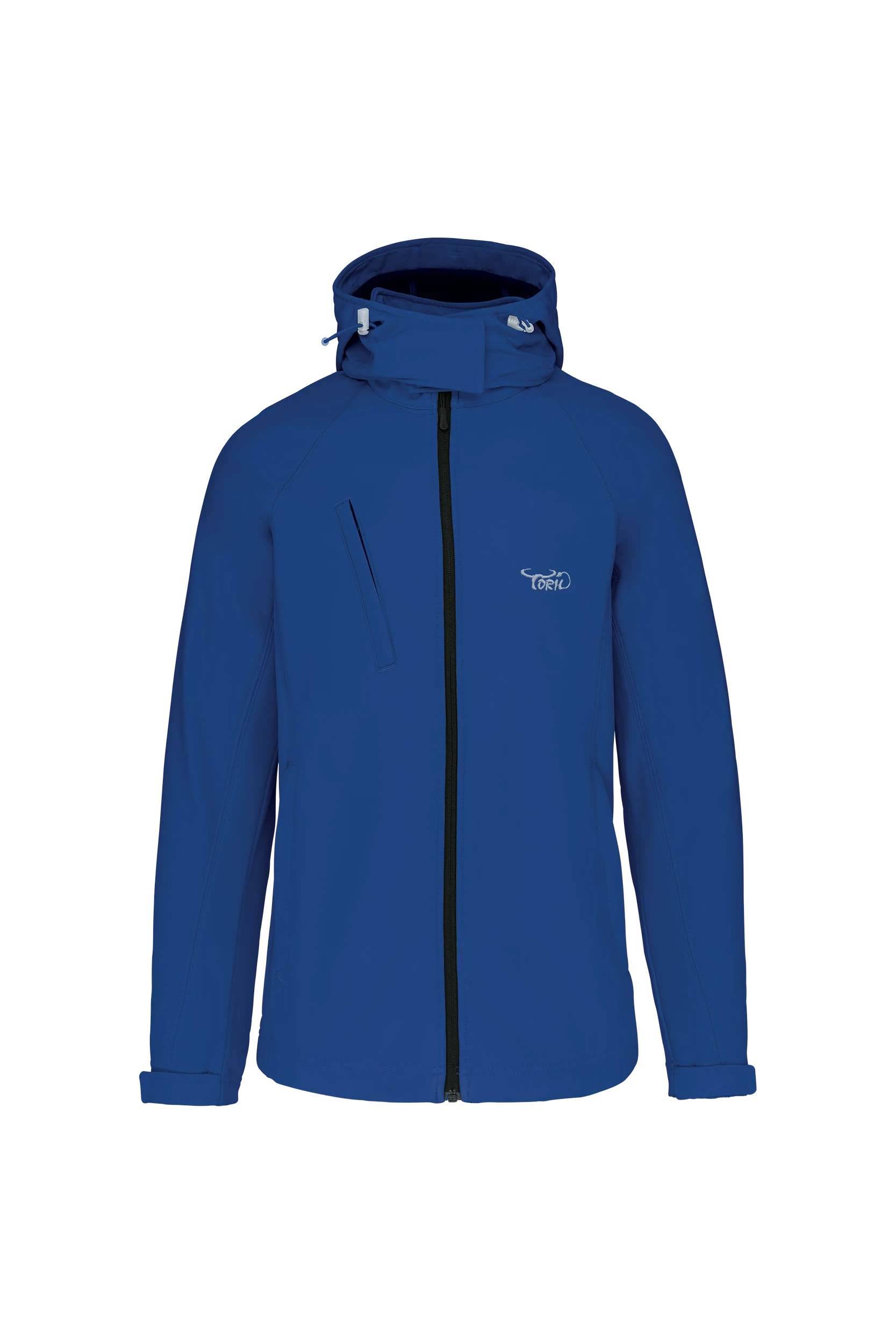 Veste softshell à capuche amovible bleu