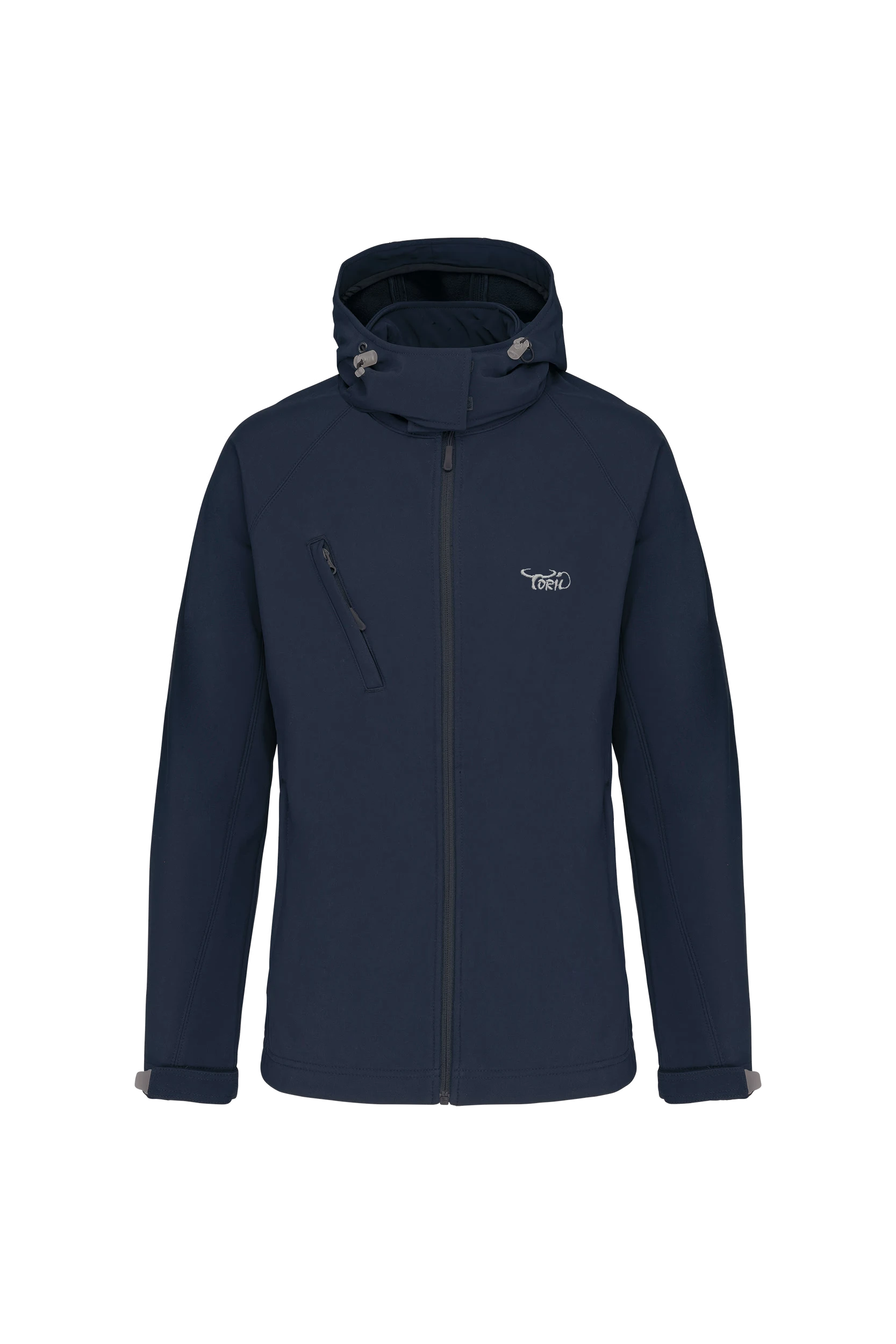 Veste softshell à capuche amovible marine