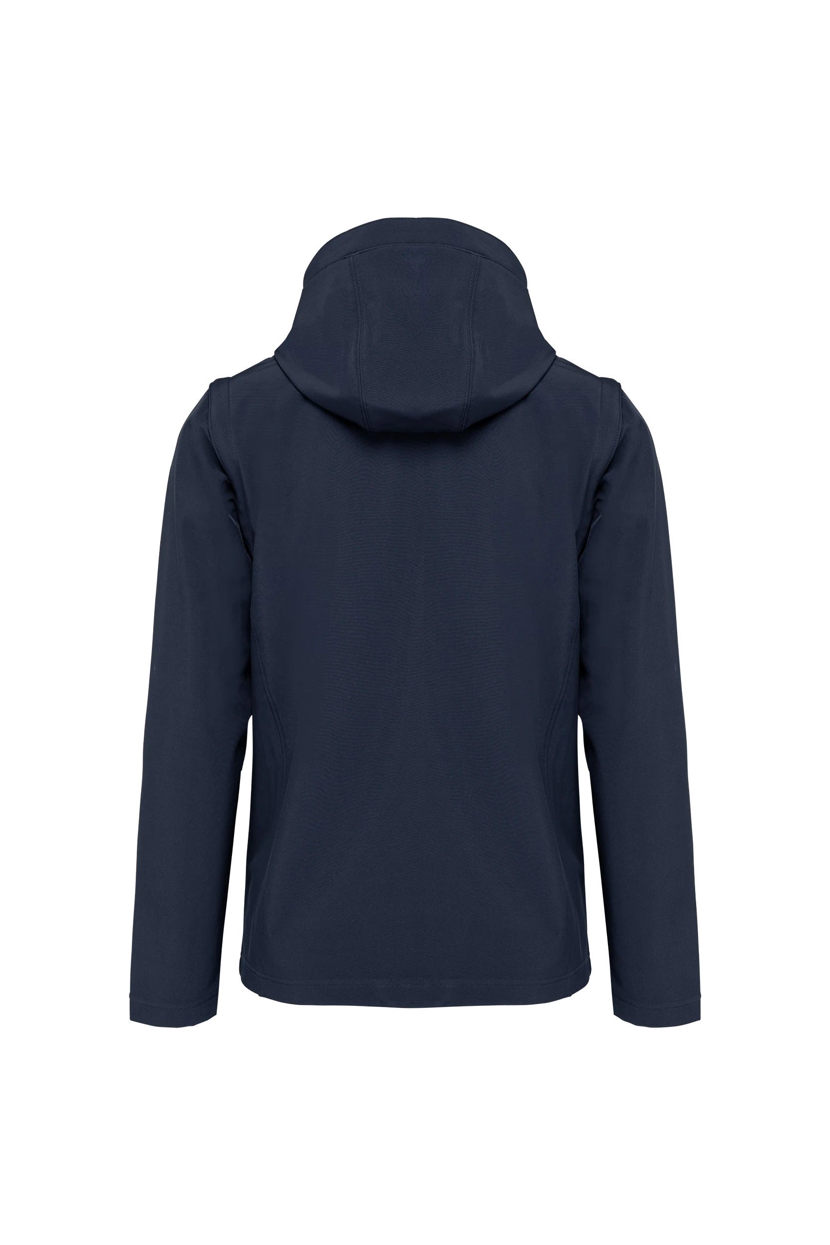 Veste Softshell à capuche avec manches amovibles unisexe marine