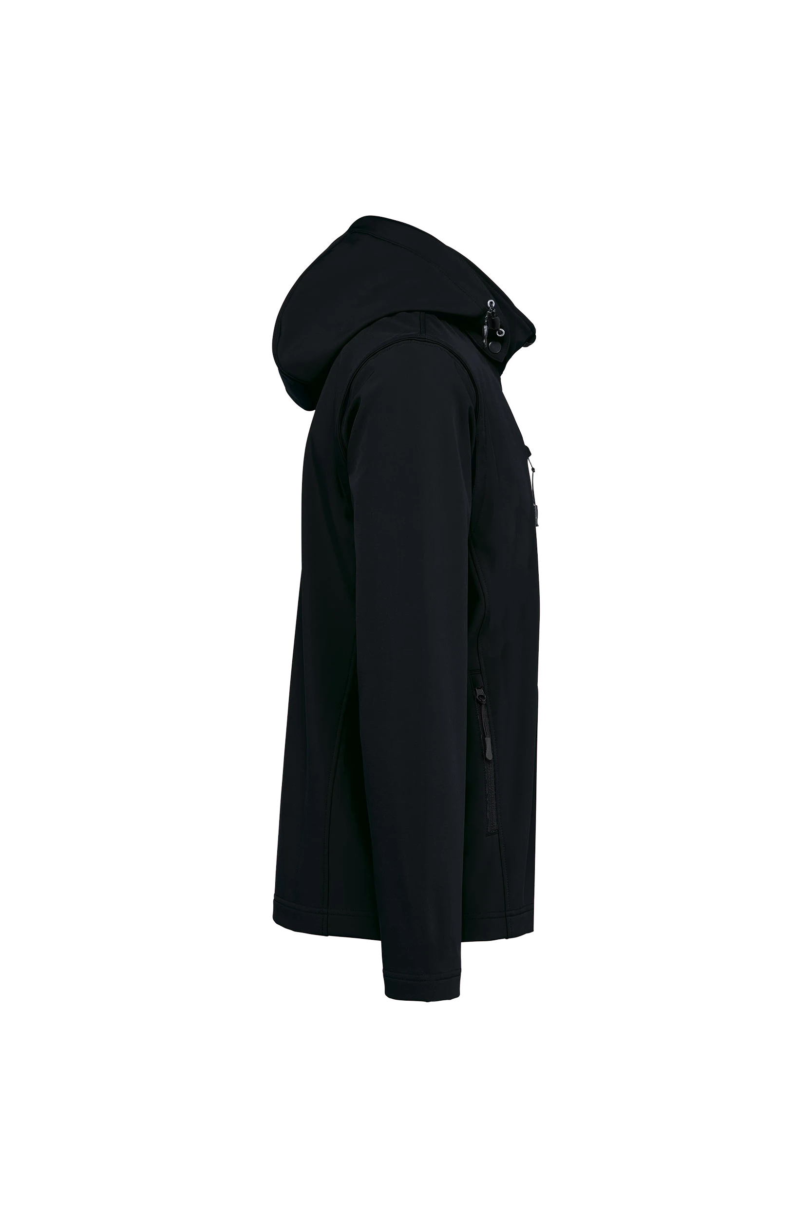 Veste Softshell à capuche avec manches amovibles unisexe noir
