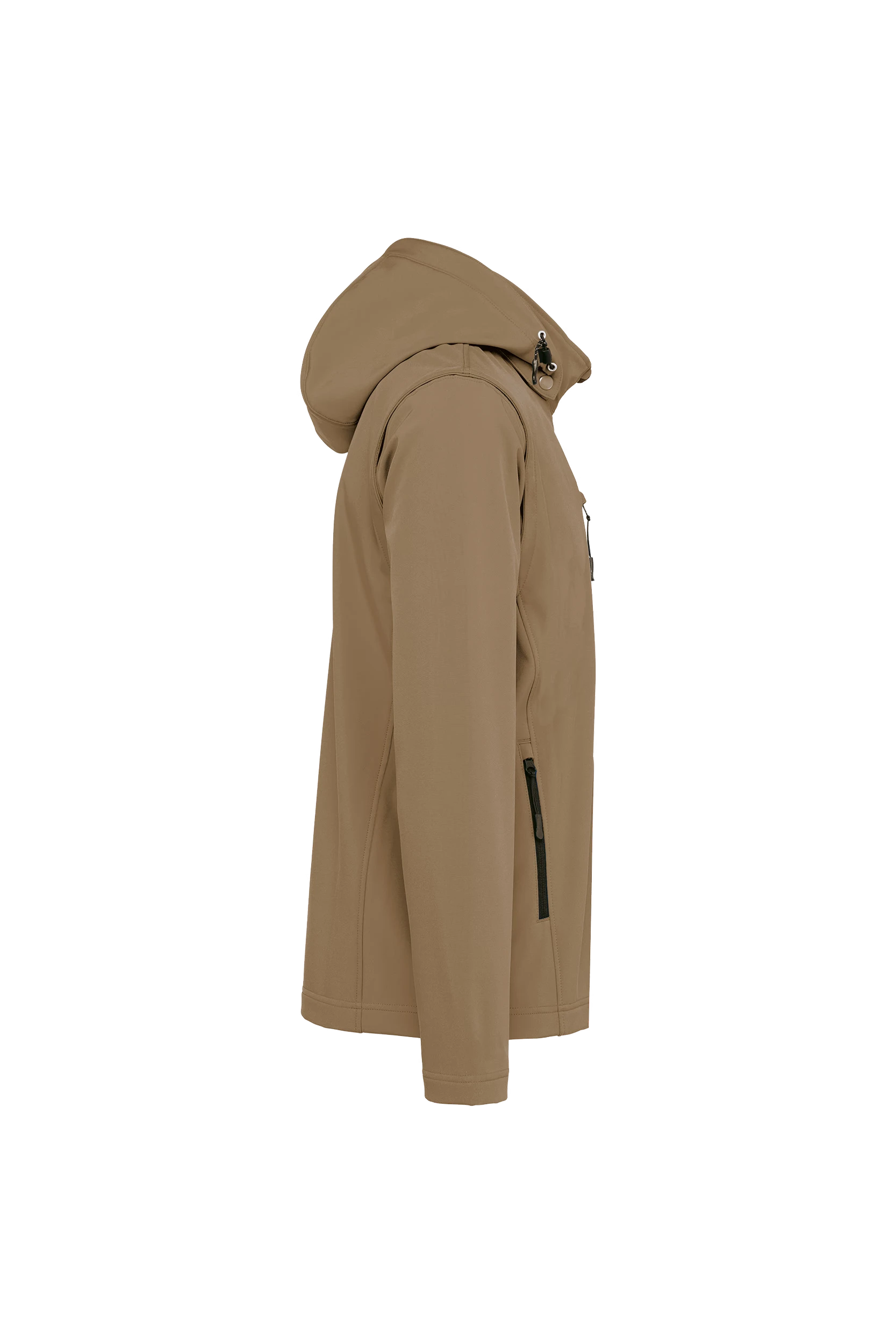 Veste Softshell à capuche avec manches amovibles unisexe camel