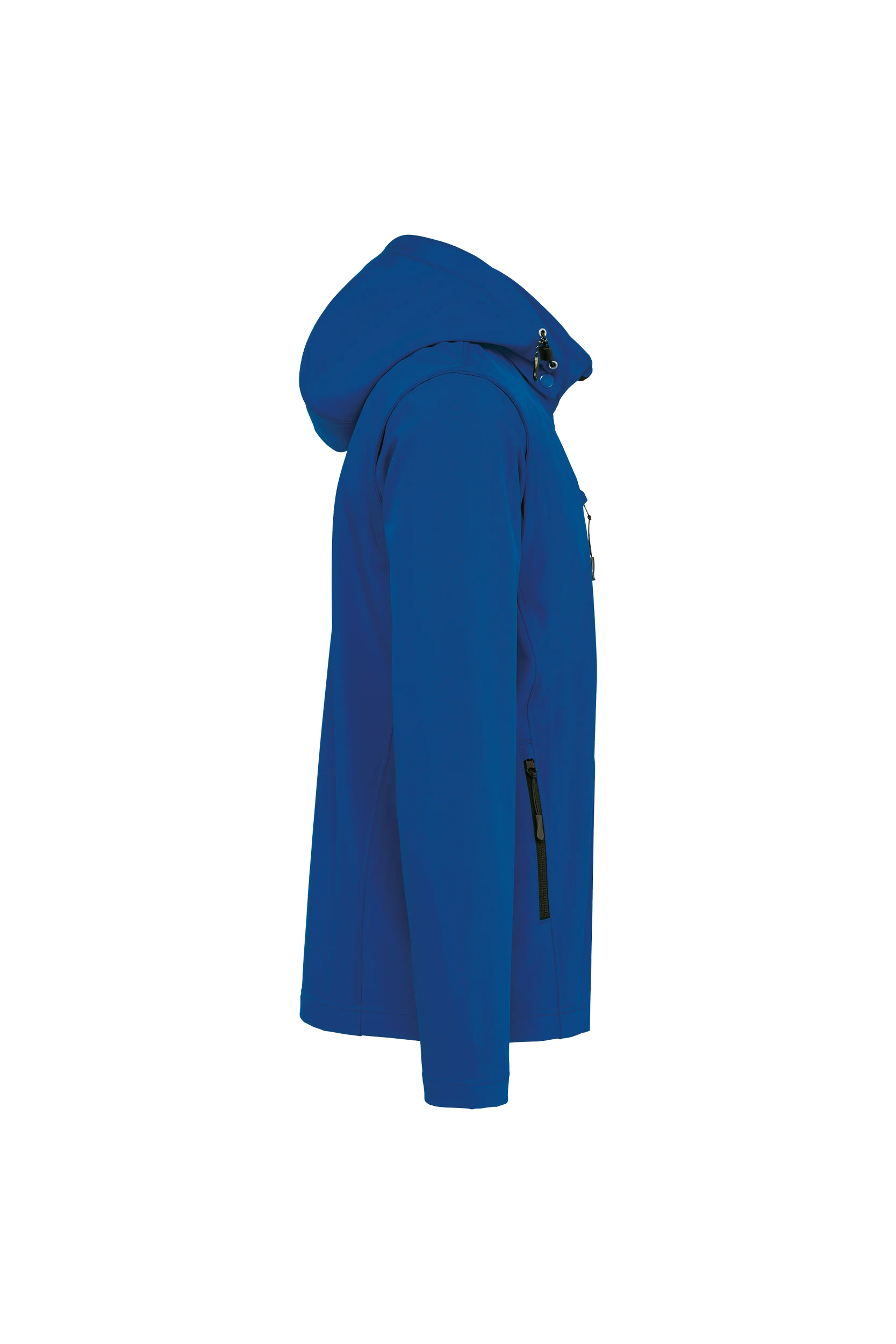 Veste Softshell à capuche avec manches amovibles unisexe bleu
