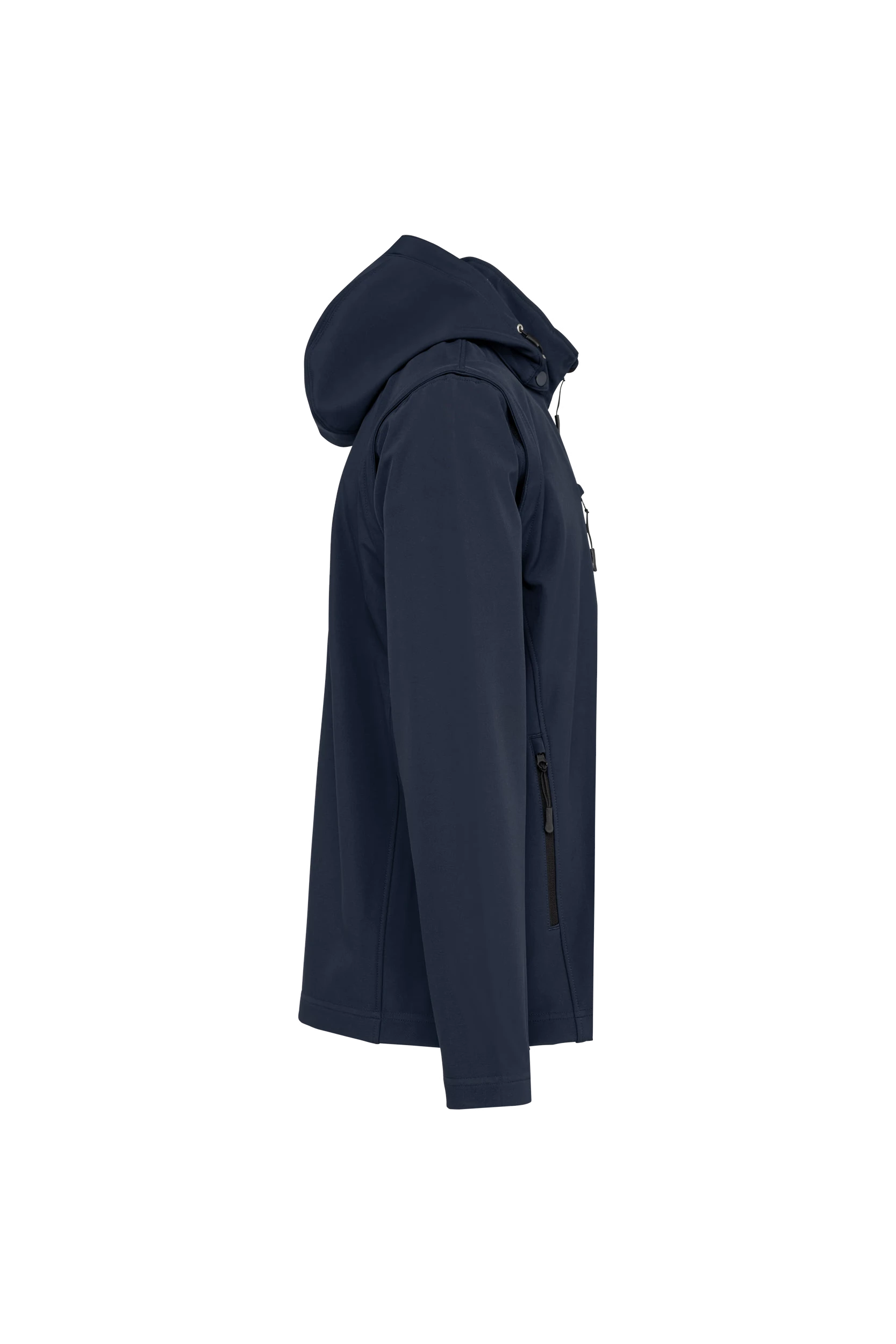 Veste Softshell à capuche avec manches amovibles unisexe marine