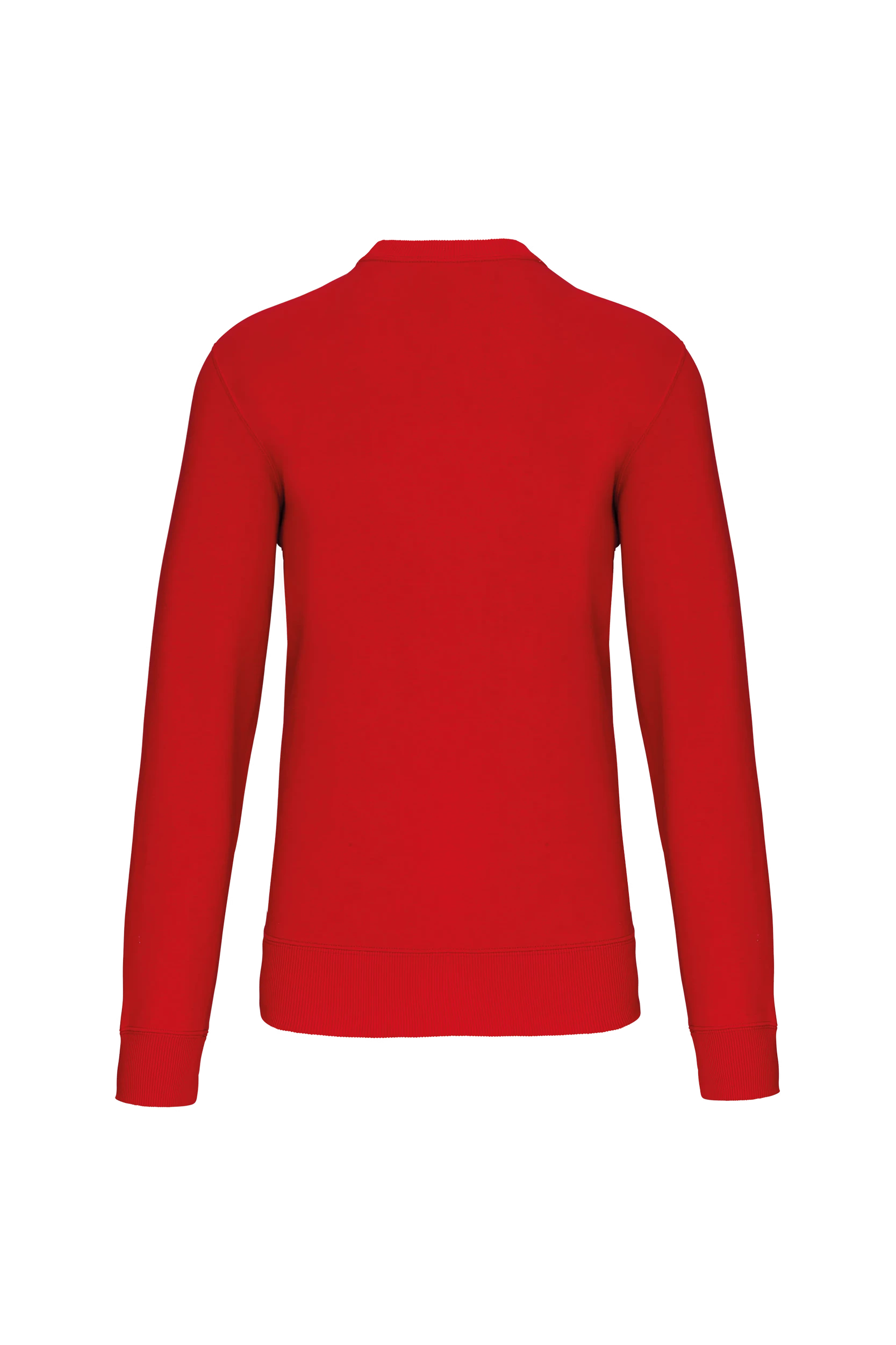 Sweat-shirt col rond unisexe rouge