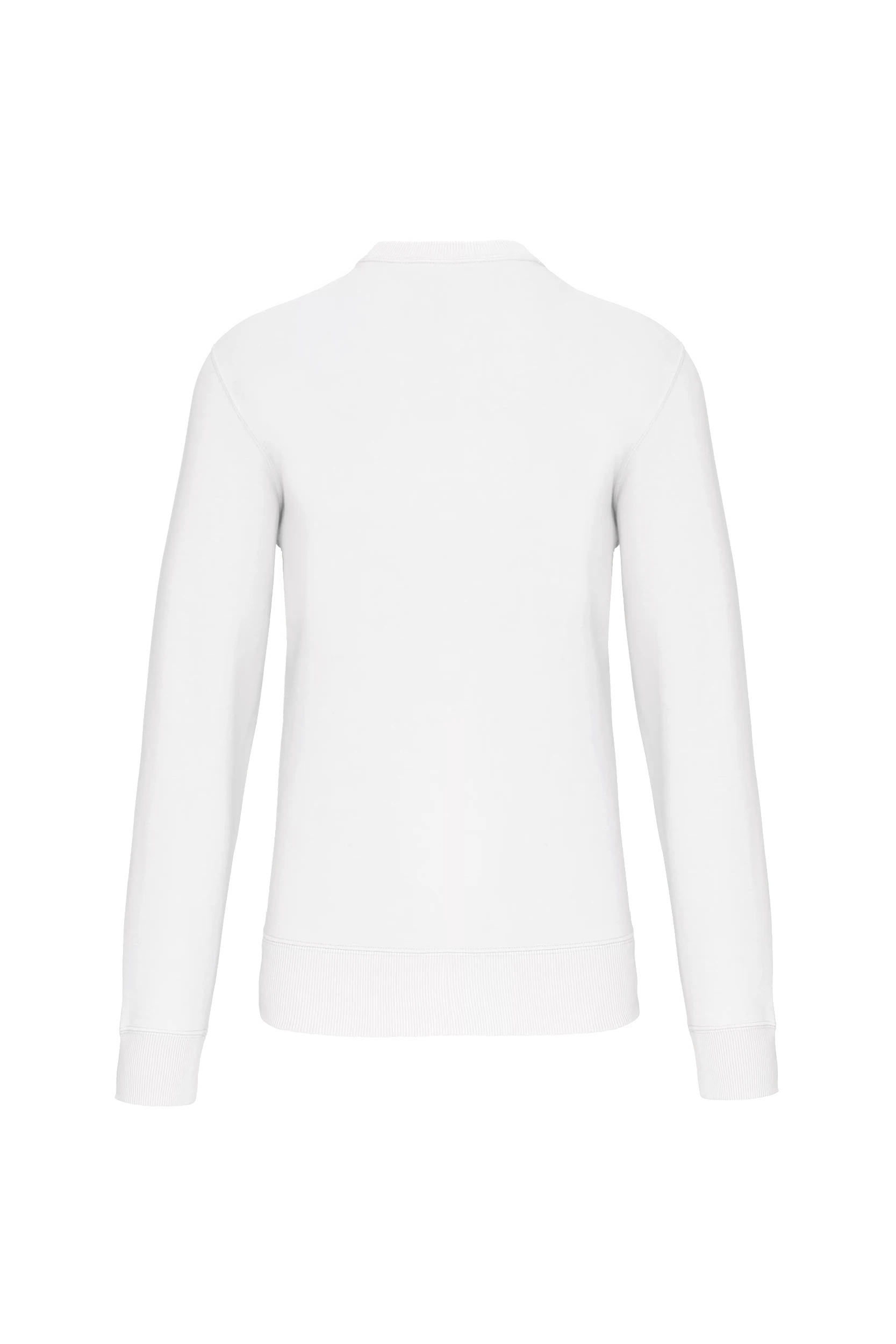 Sweat-shirt col rond unisexe blanc