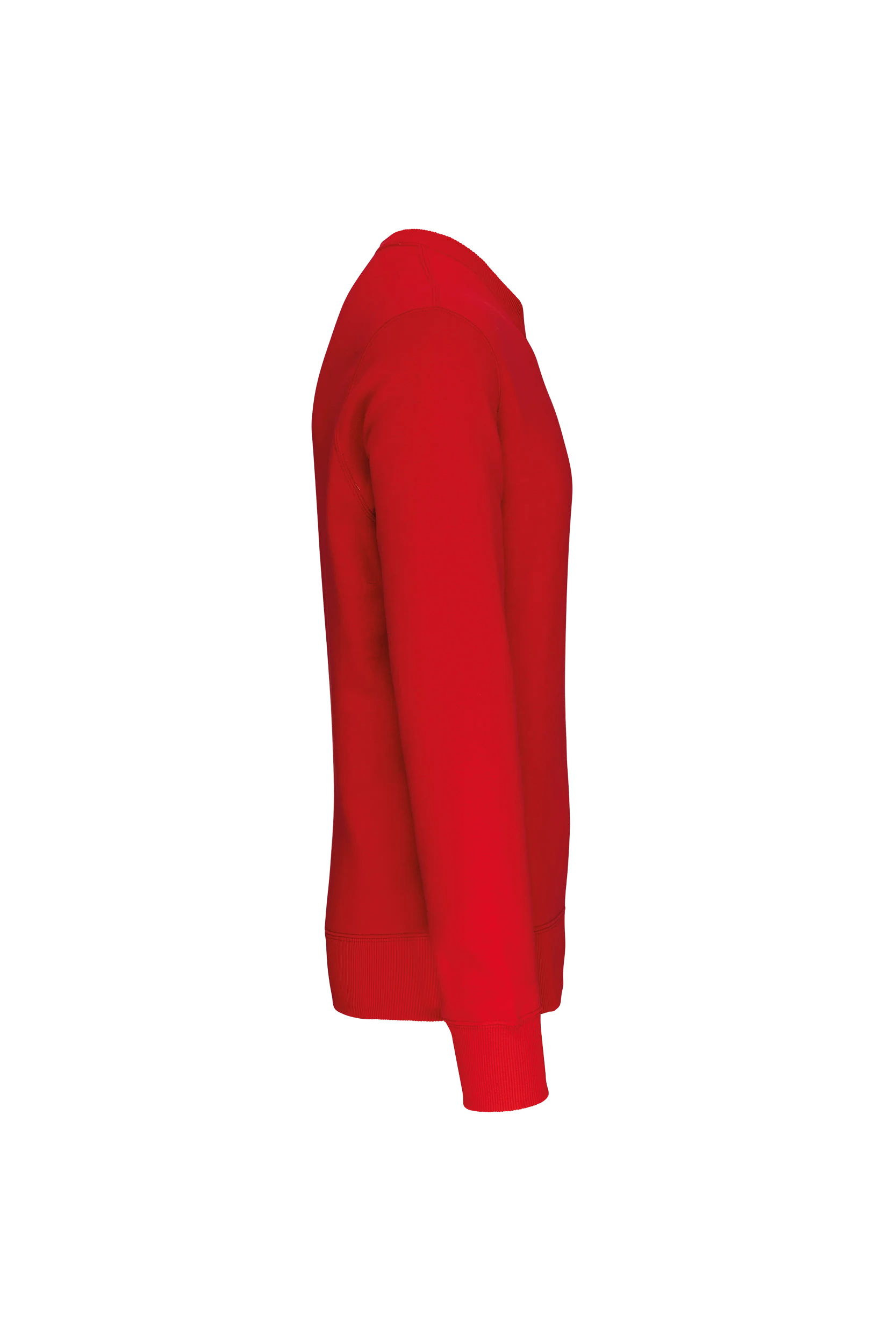 Sweat-shirt col rond unisexe rouge