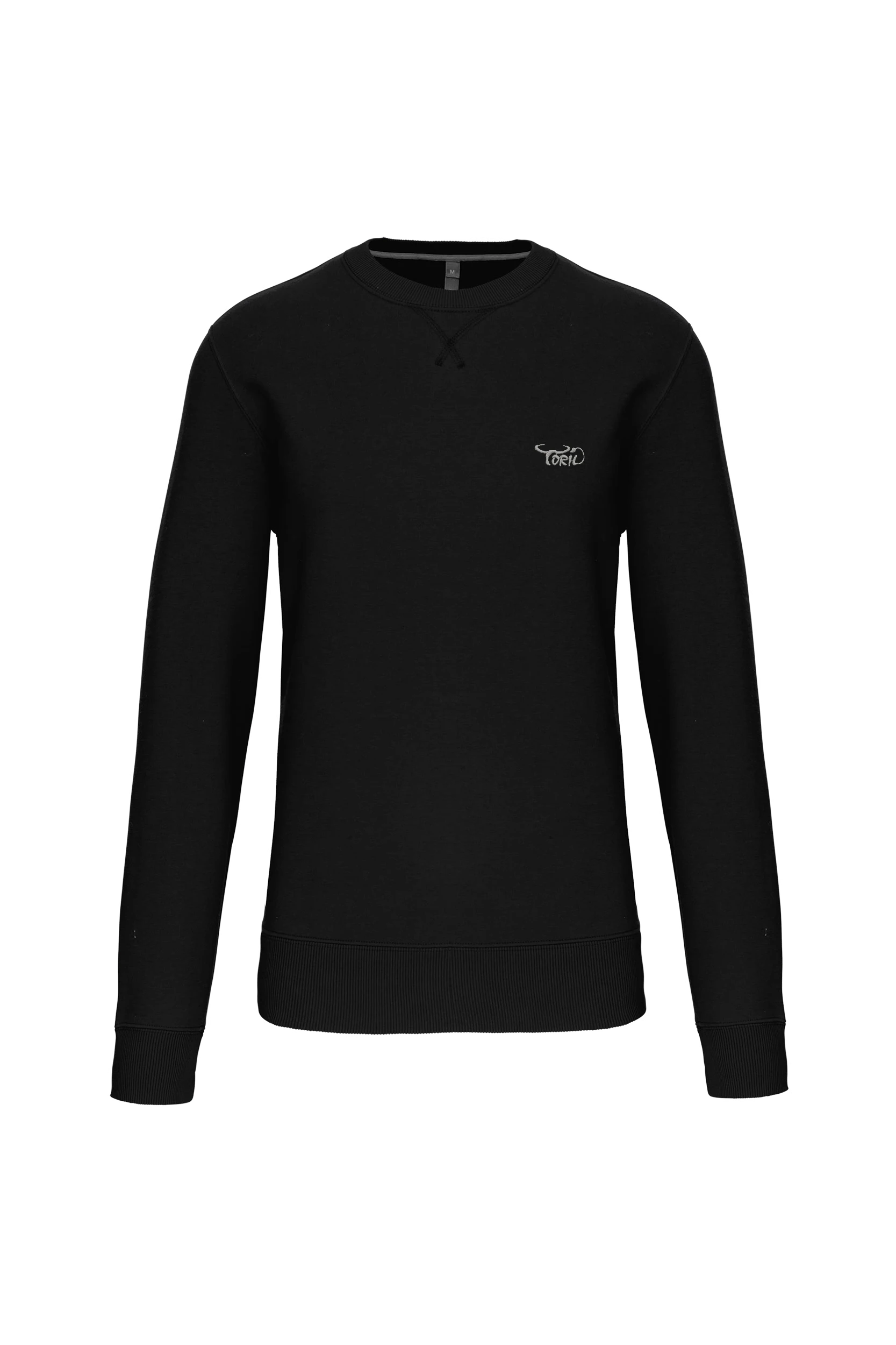 Sweat-shirt col rond unisexe noir