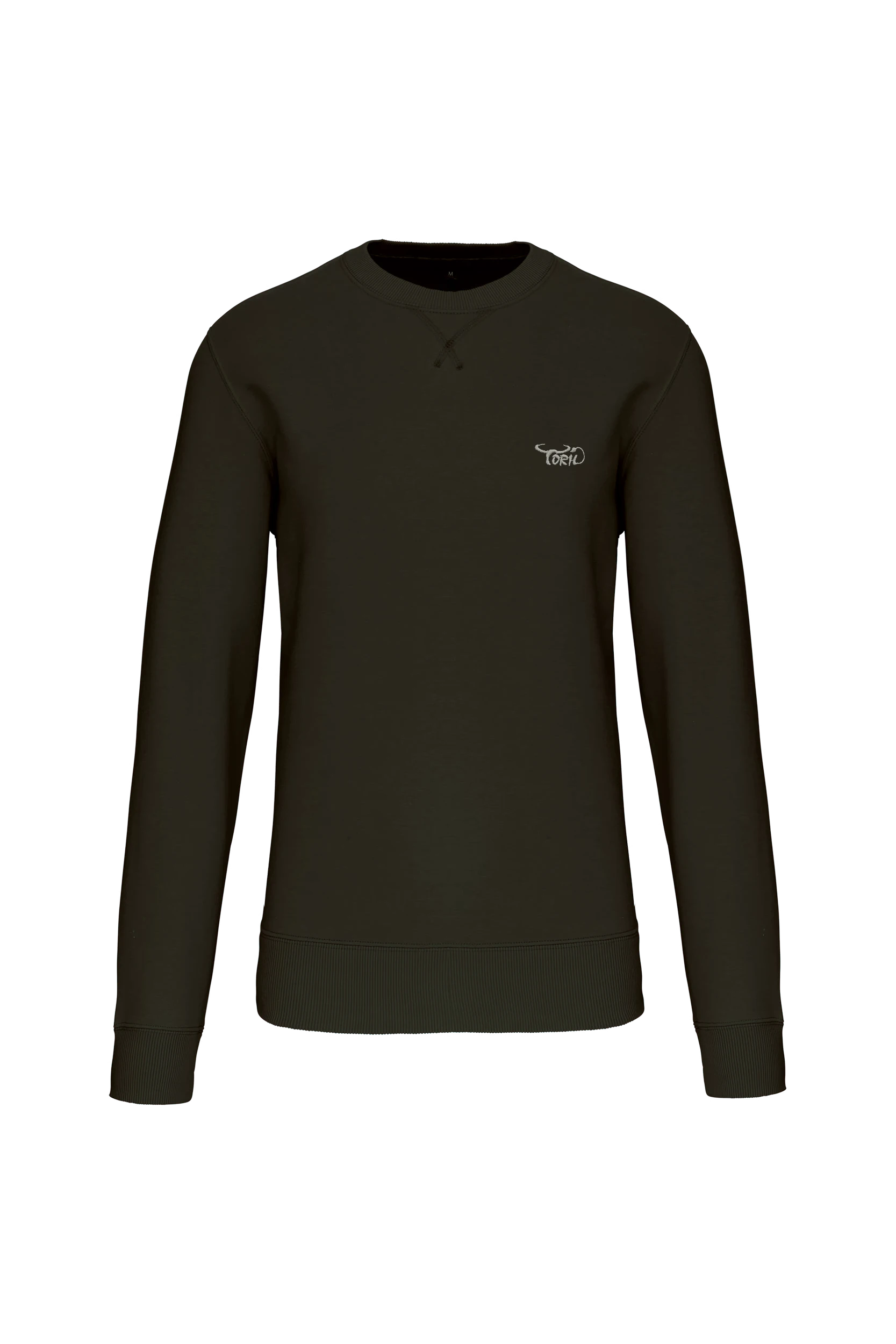 Sweat-shirt col rond unisexe kaki