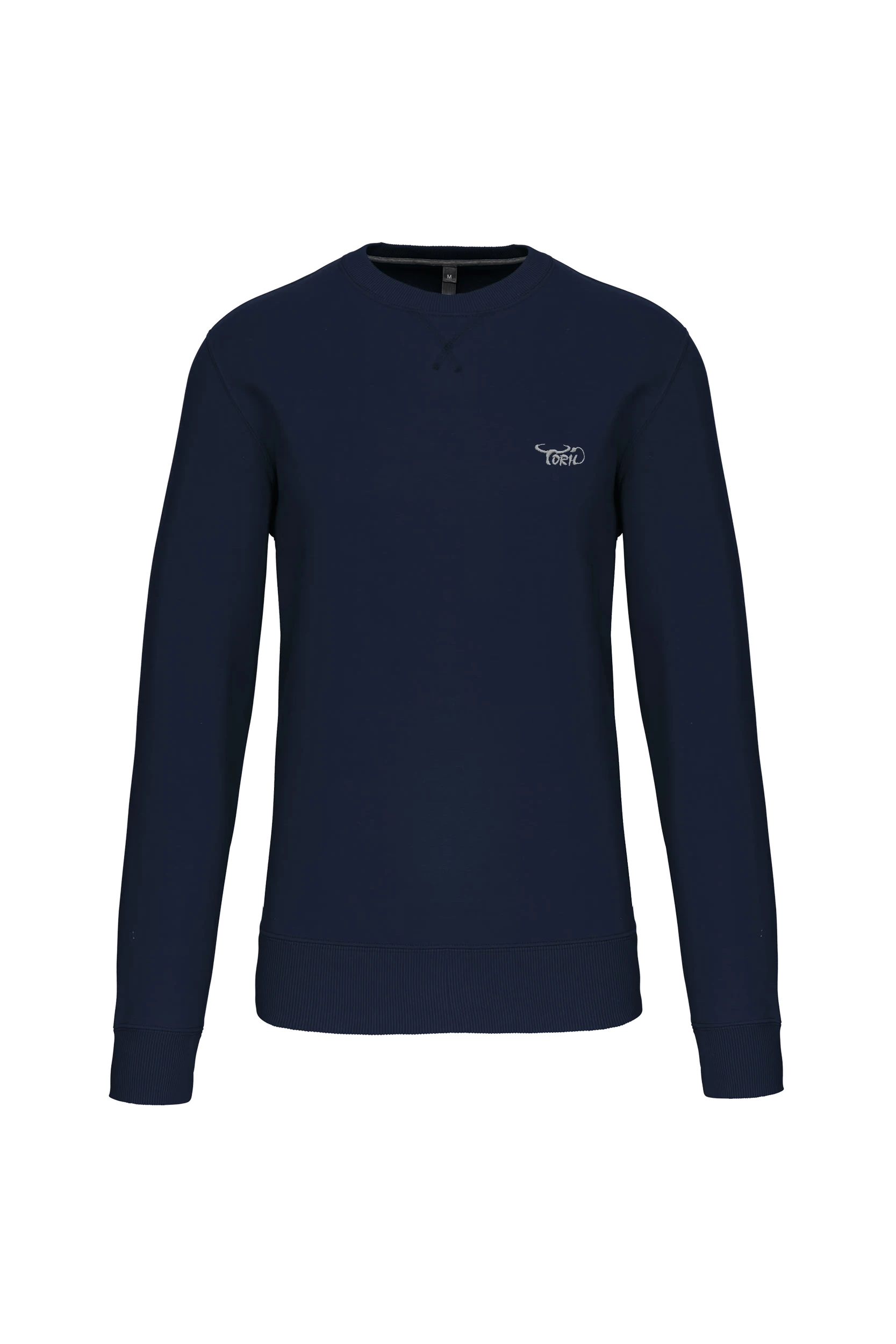 Sweat-shirt col rond unisexe marine