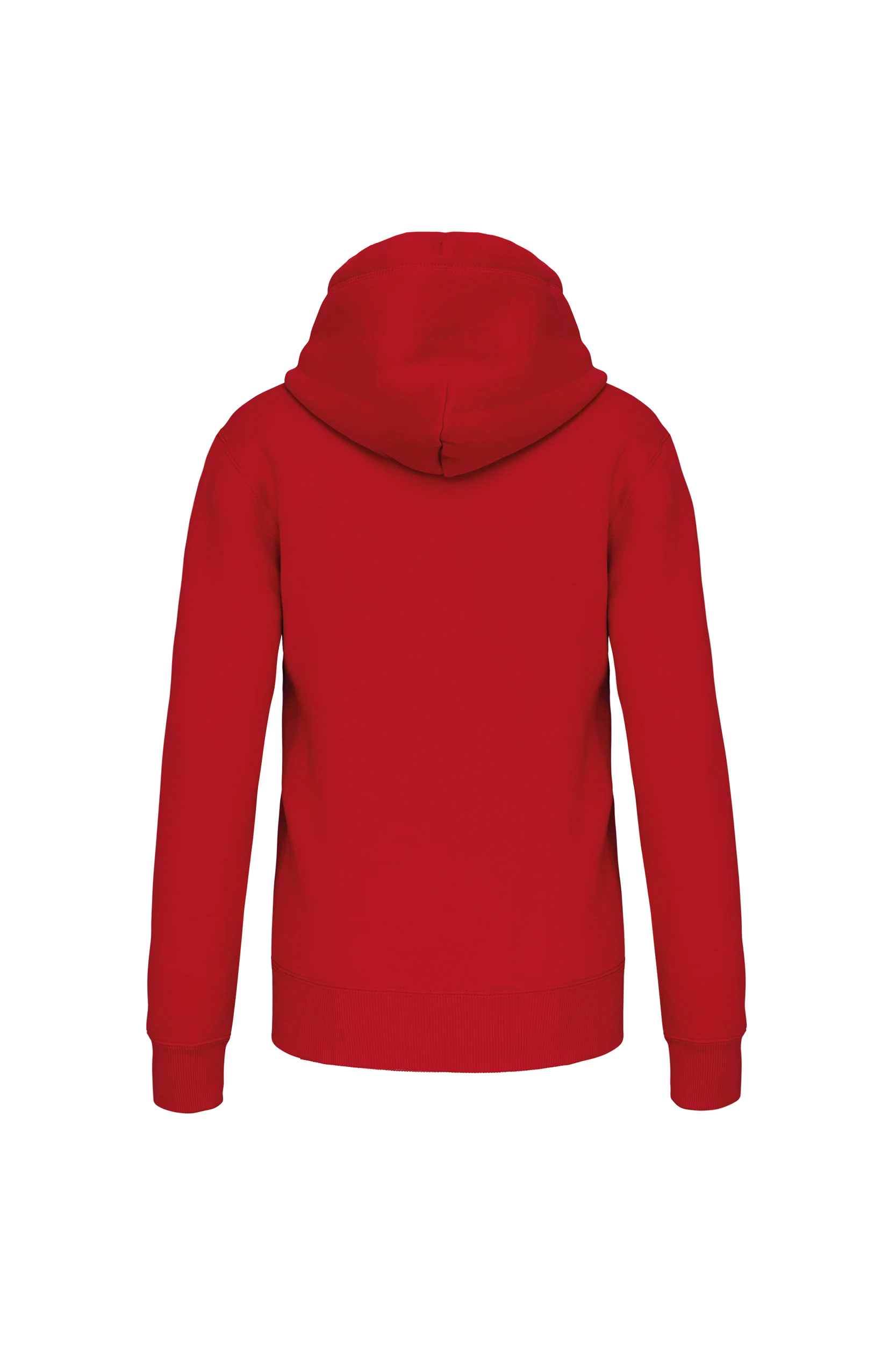 Sweat shirt capuche unisexe rouge