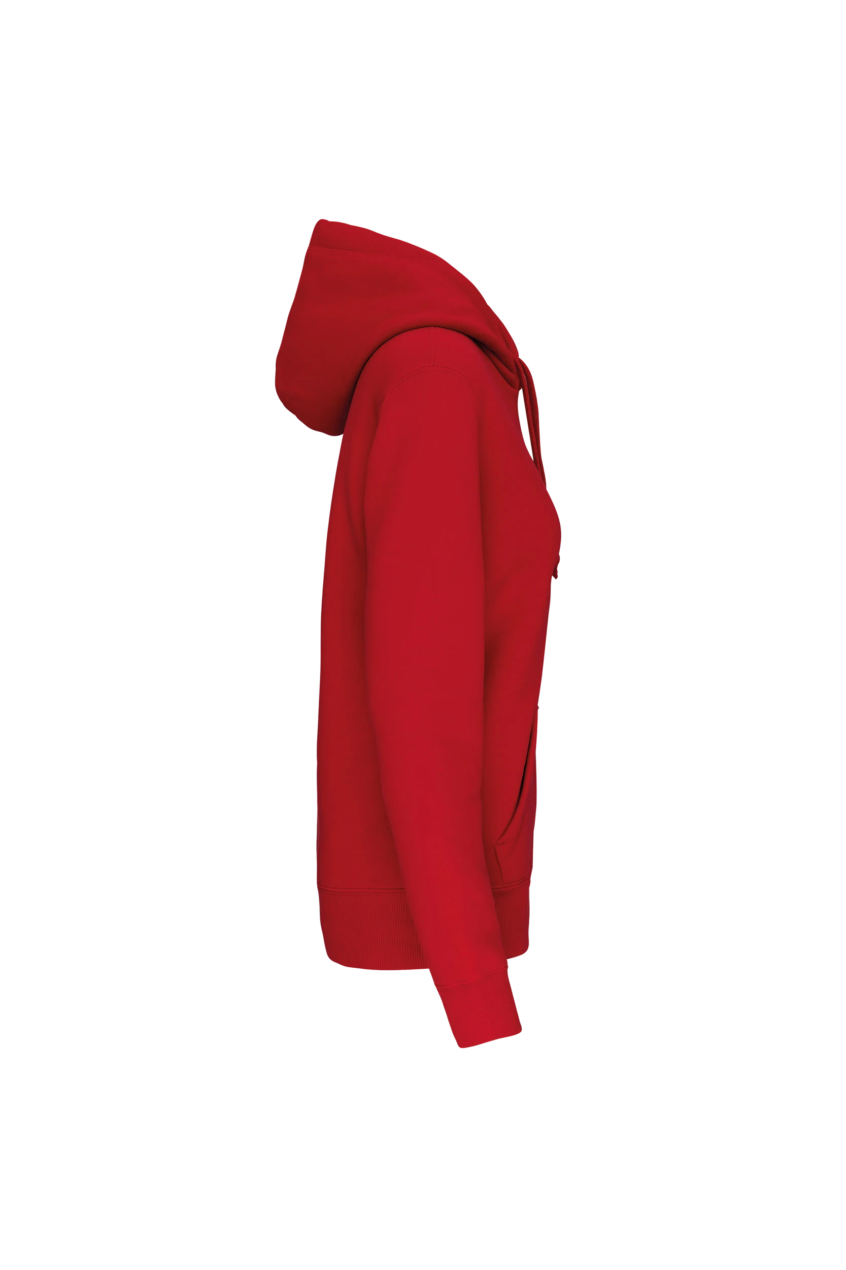Sweat shirt capuche unisexe rouge