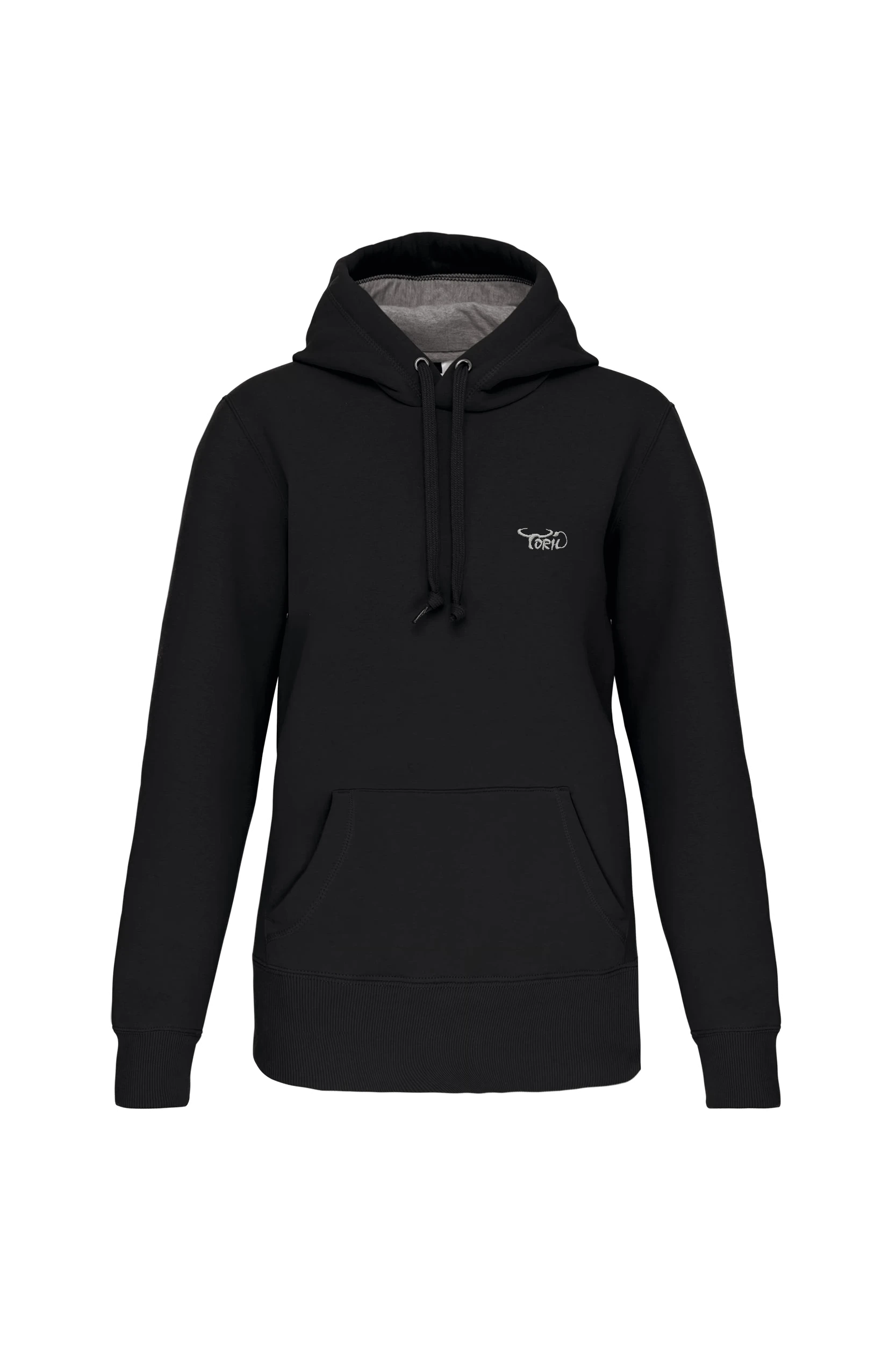 Sweat shirt capuche unisexe noir