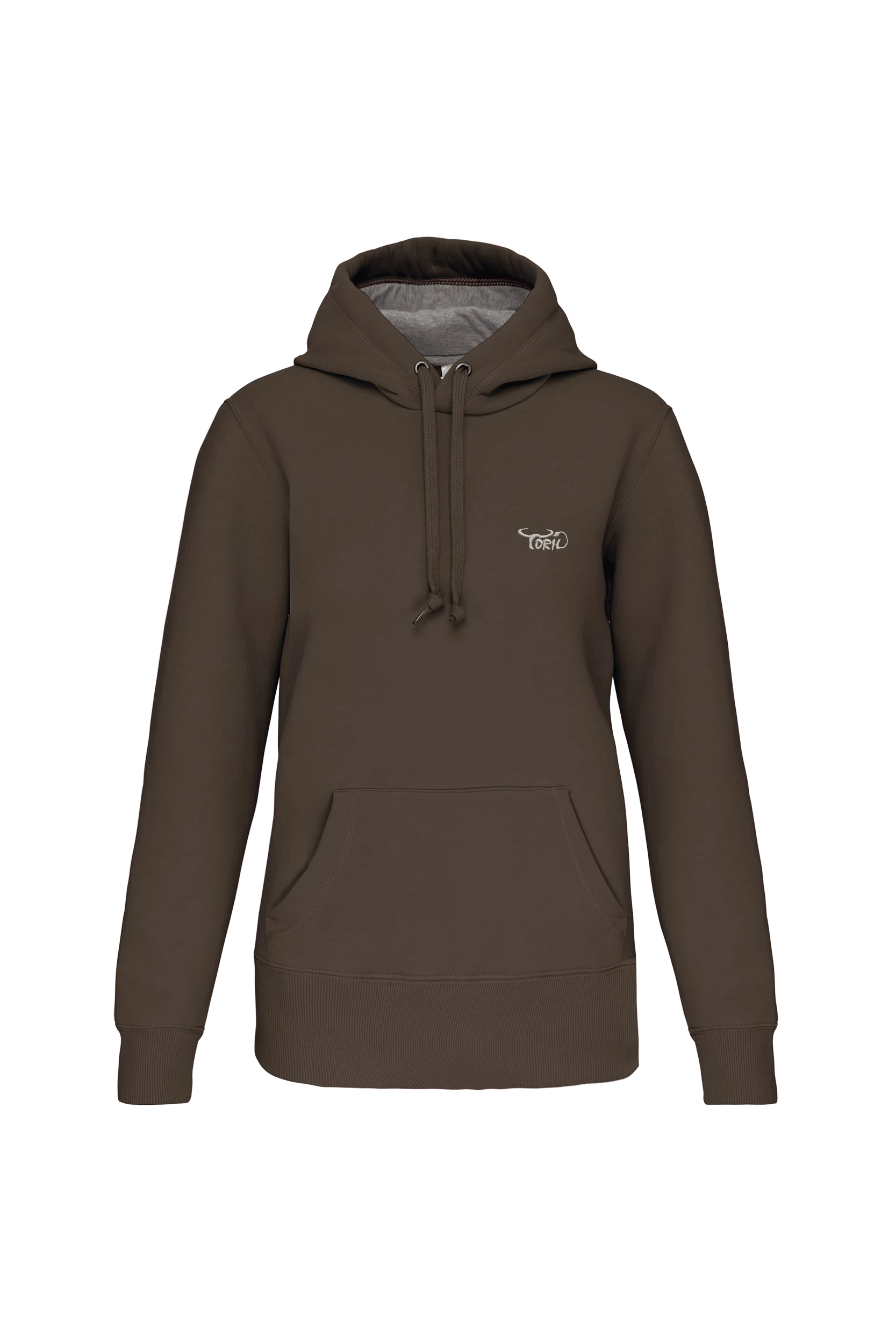 Sweat shirt capuche unisexe kaki