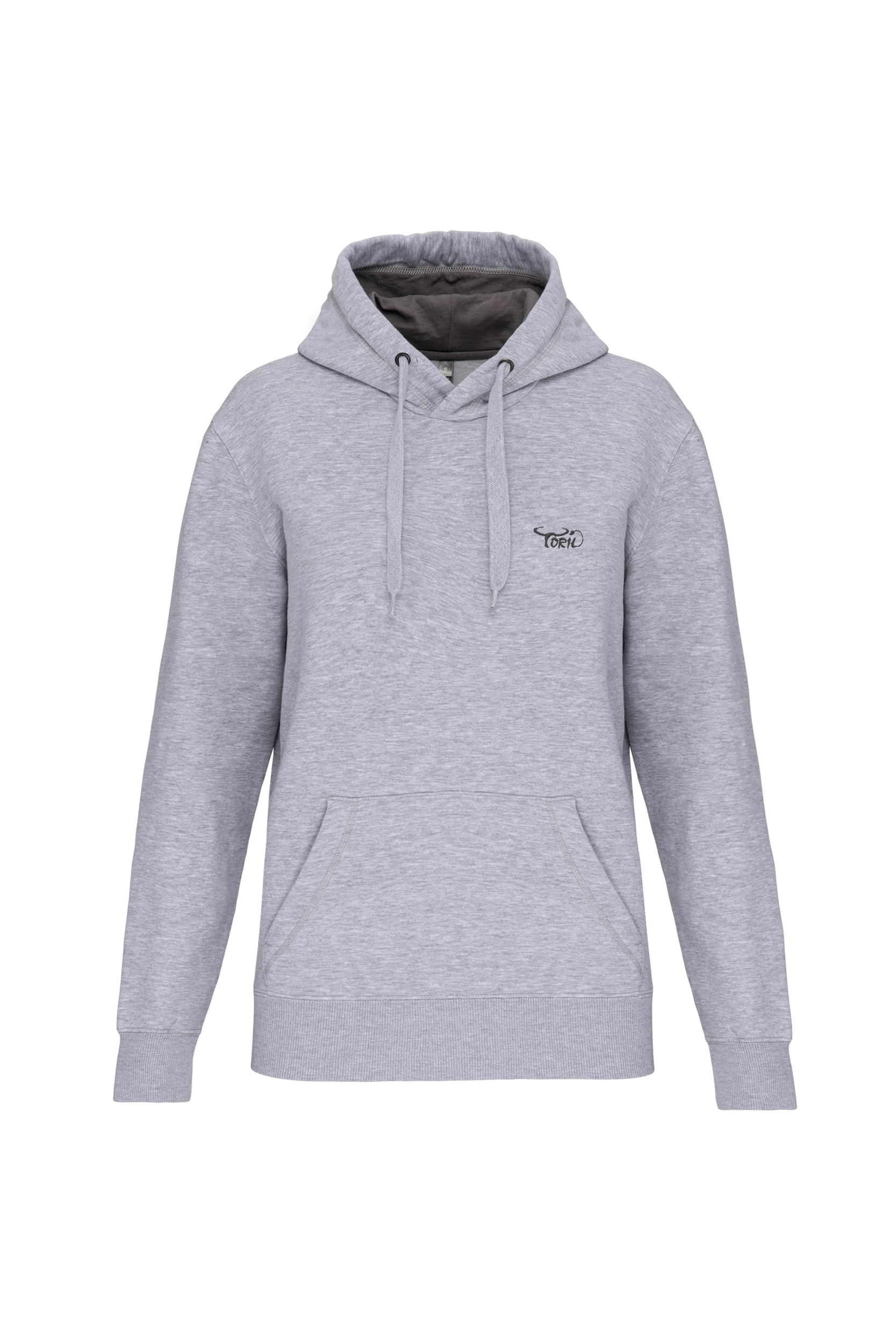 Sweat shirt capuche unisexe gris
