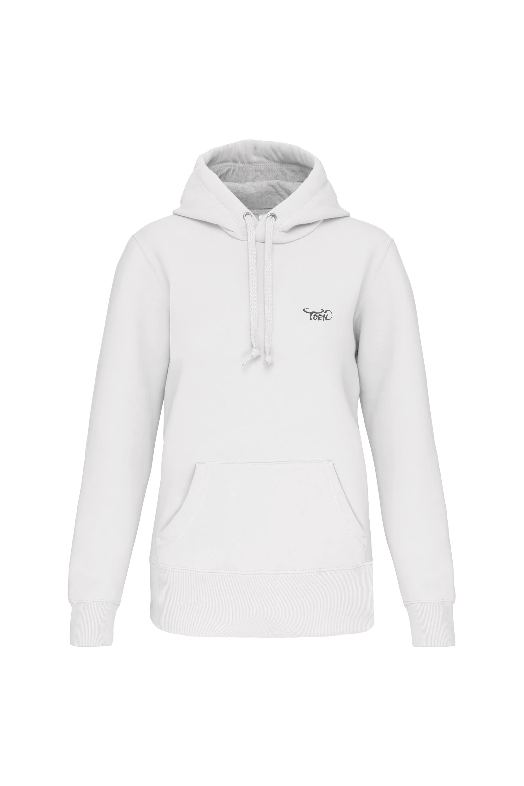 Sweat shirt capuche unisexe blanc