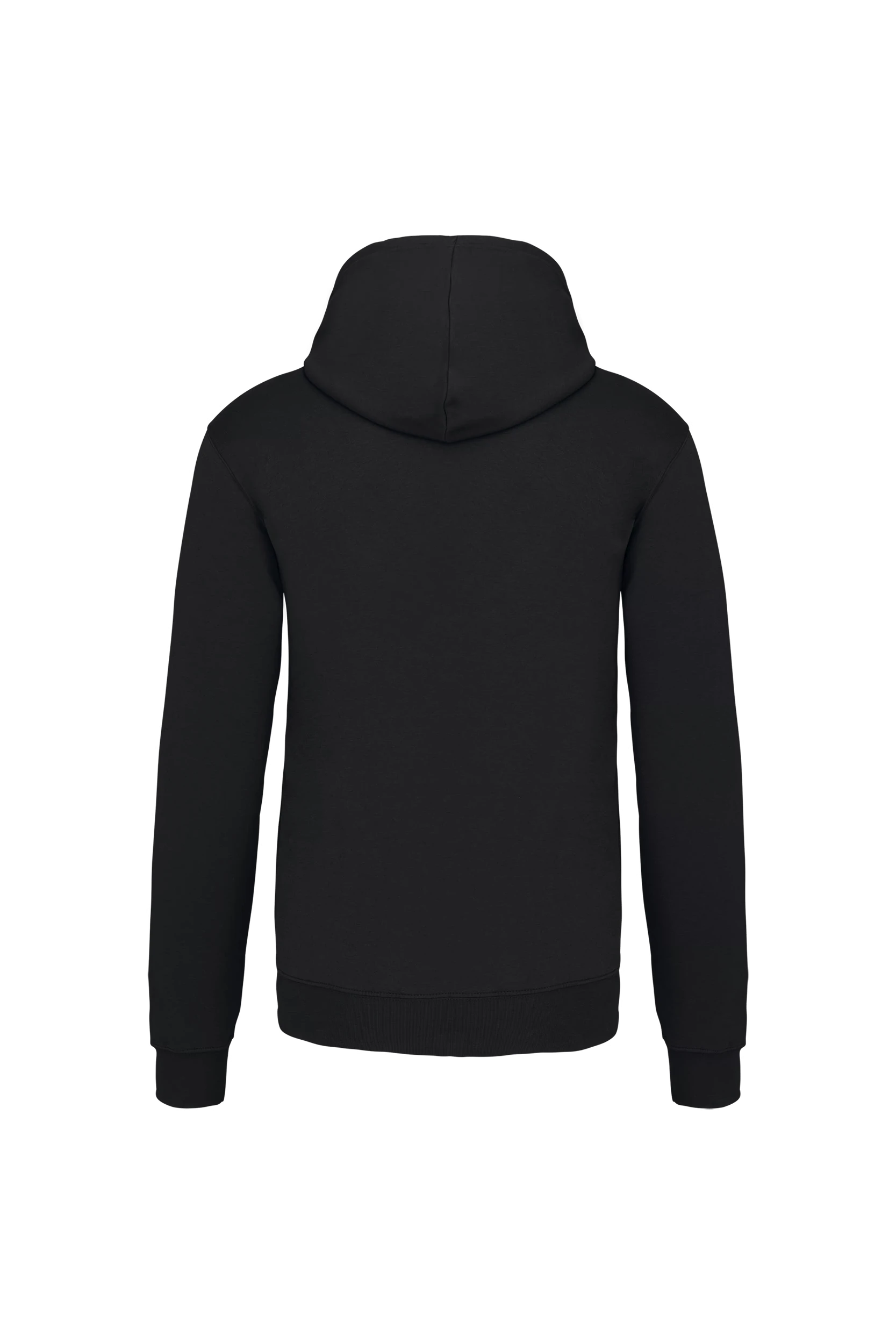 Sweat-shirt capuche contrastée noir