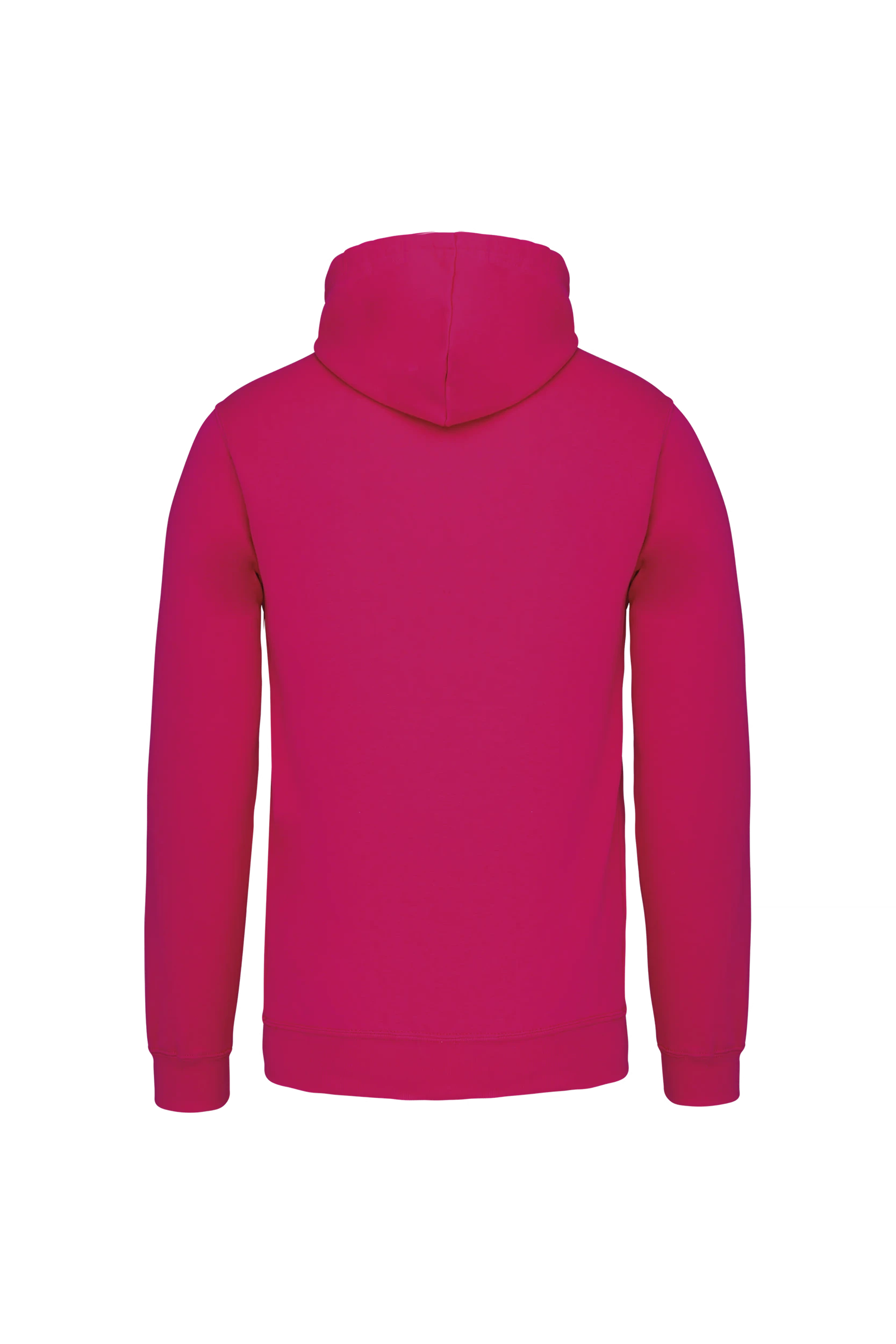 Sweat-shirt capuche contrastée fuchsia
