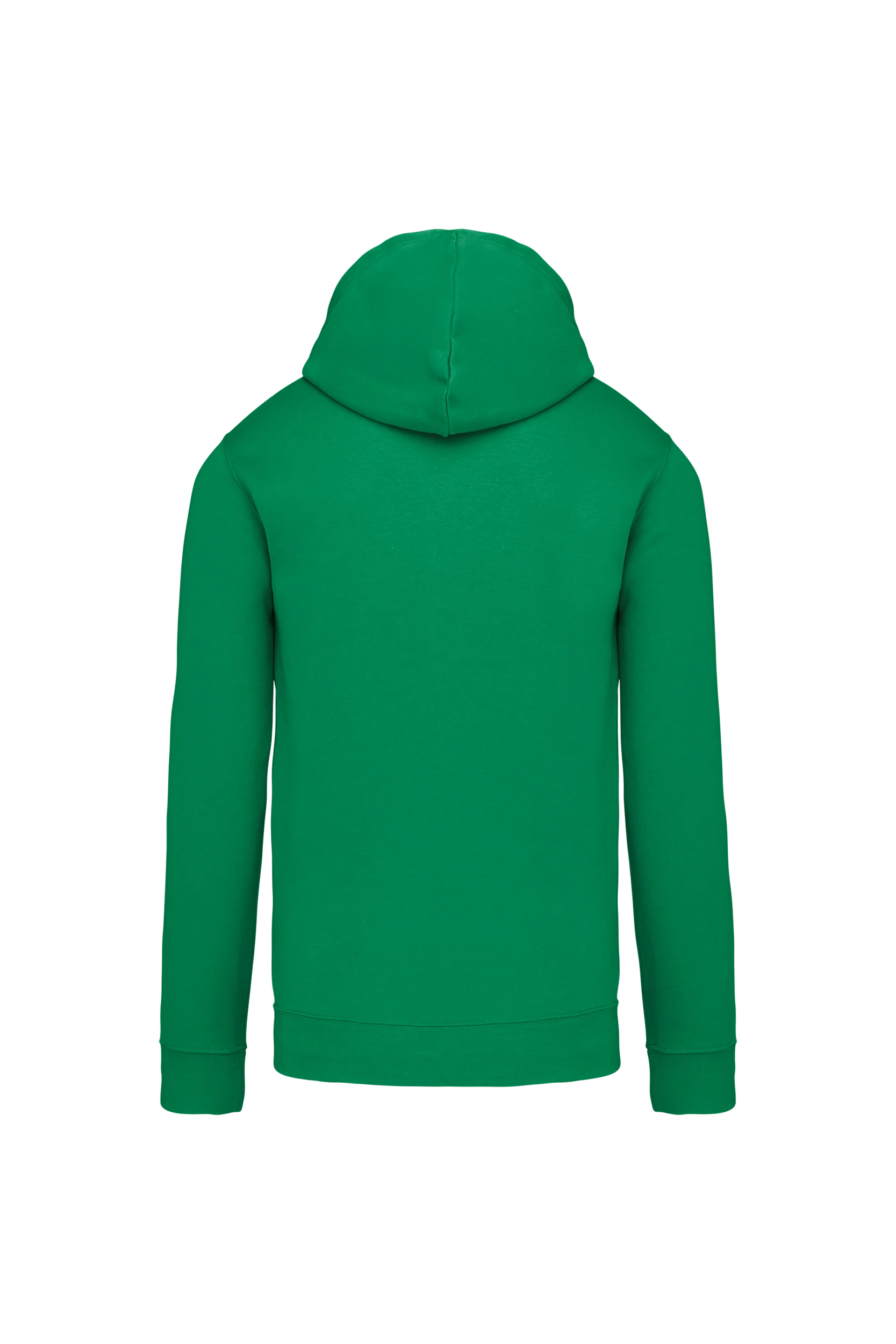 Sweat-shirt capuche contrastée vert vif