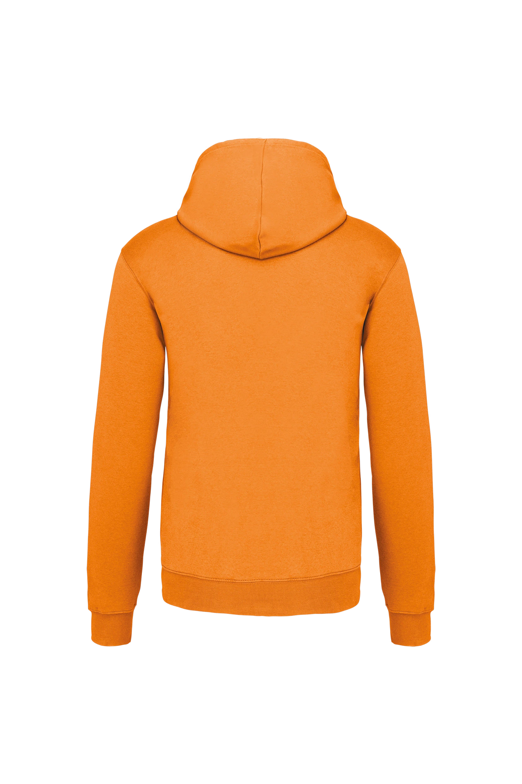 Sweat-shirt capuche contrastée orange