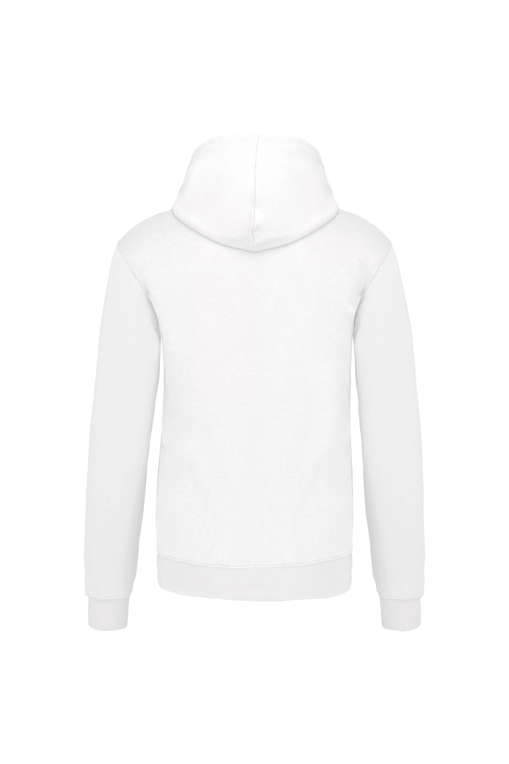 Sweat-shirt capuche contrastée blanc