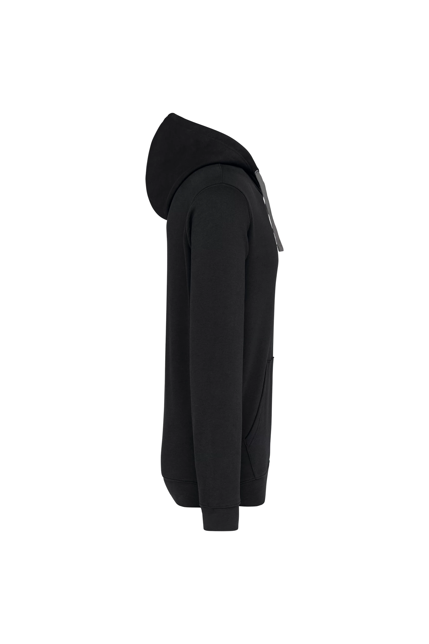 Sweat-shirt capuche contrastée noir