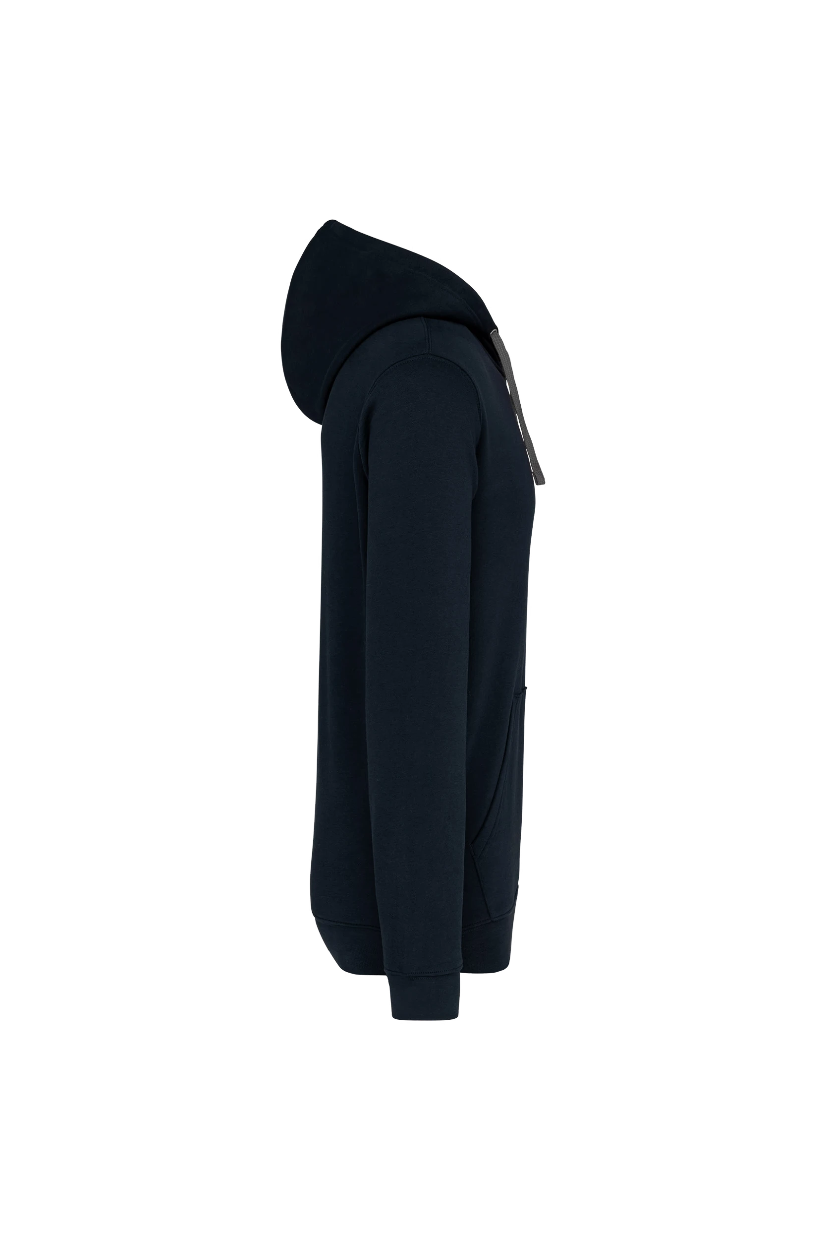 Sweat-shirt capuche contrastée marine