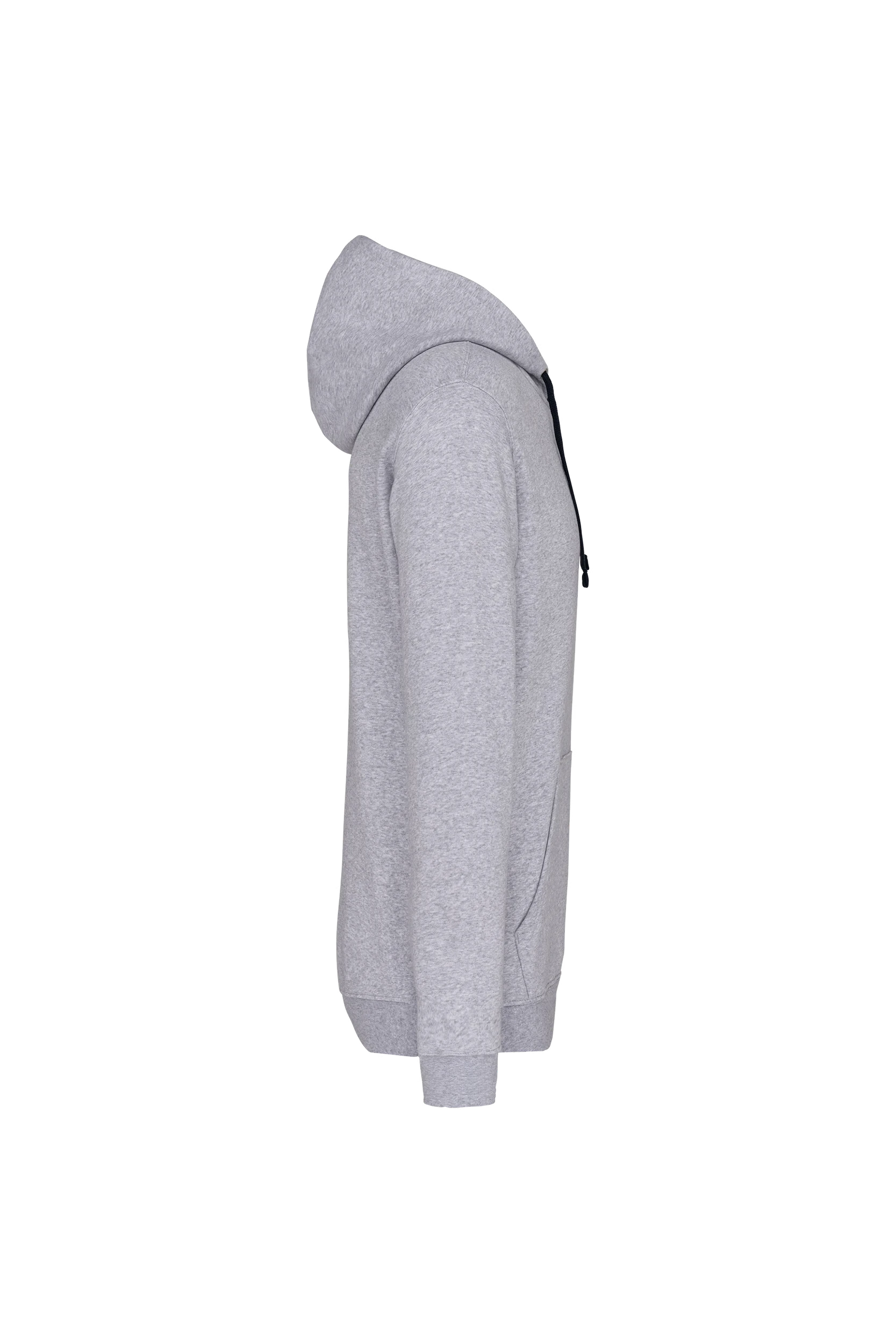 Sweat-shirt capuche contrastée gris