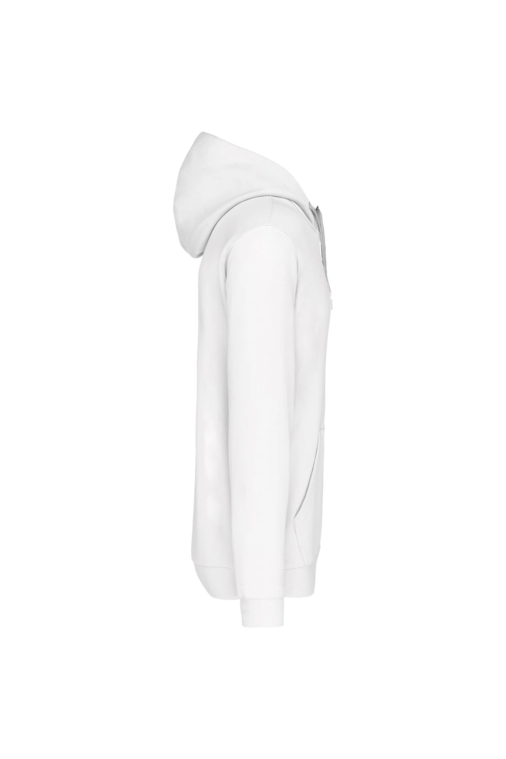 Sweat-shirt capuche contrastée blanc
