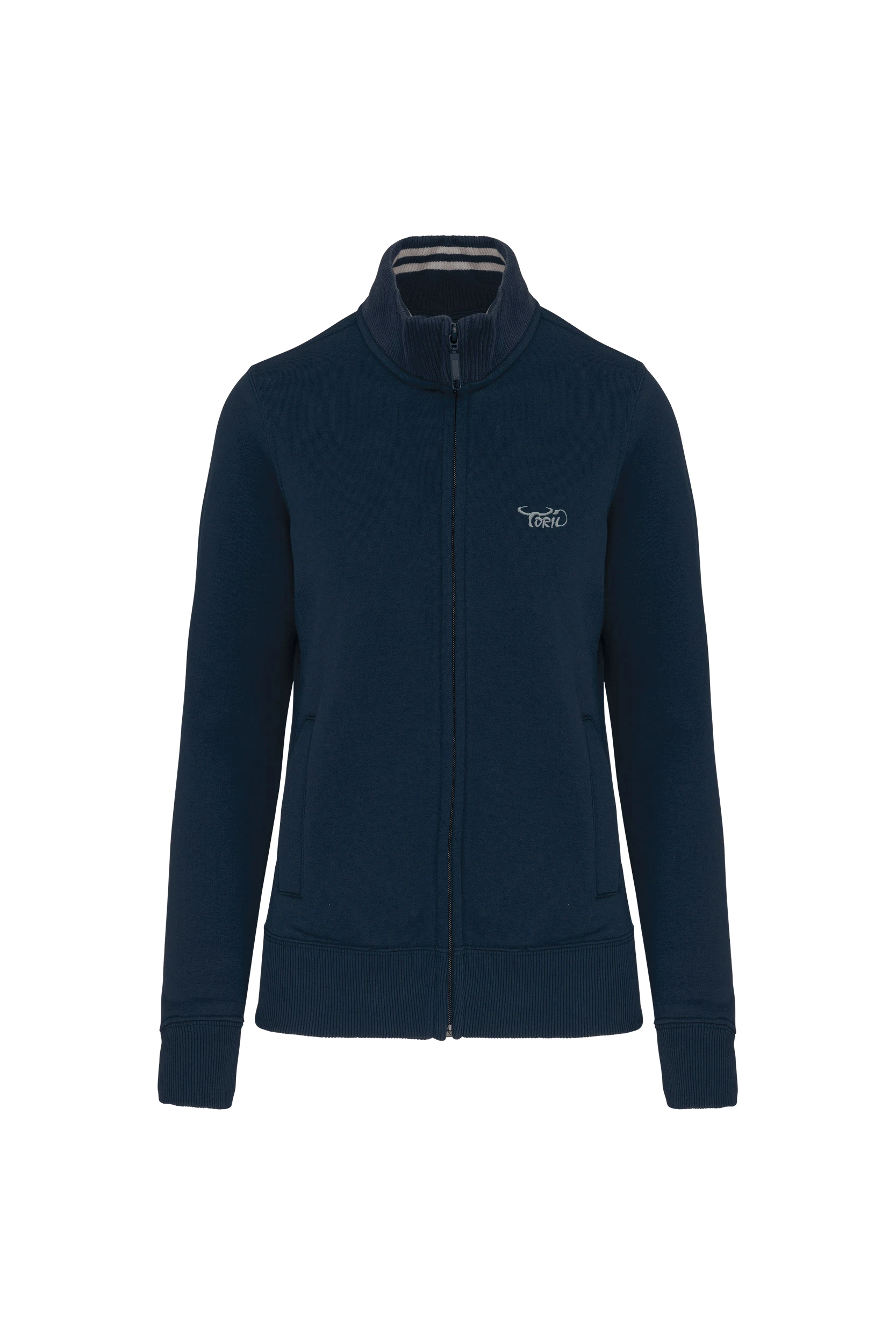 Veste molleton zippée marine