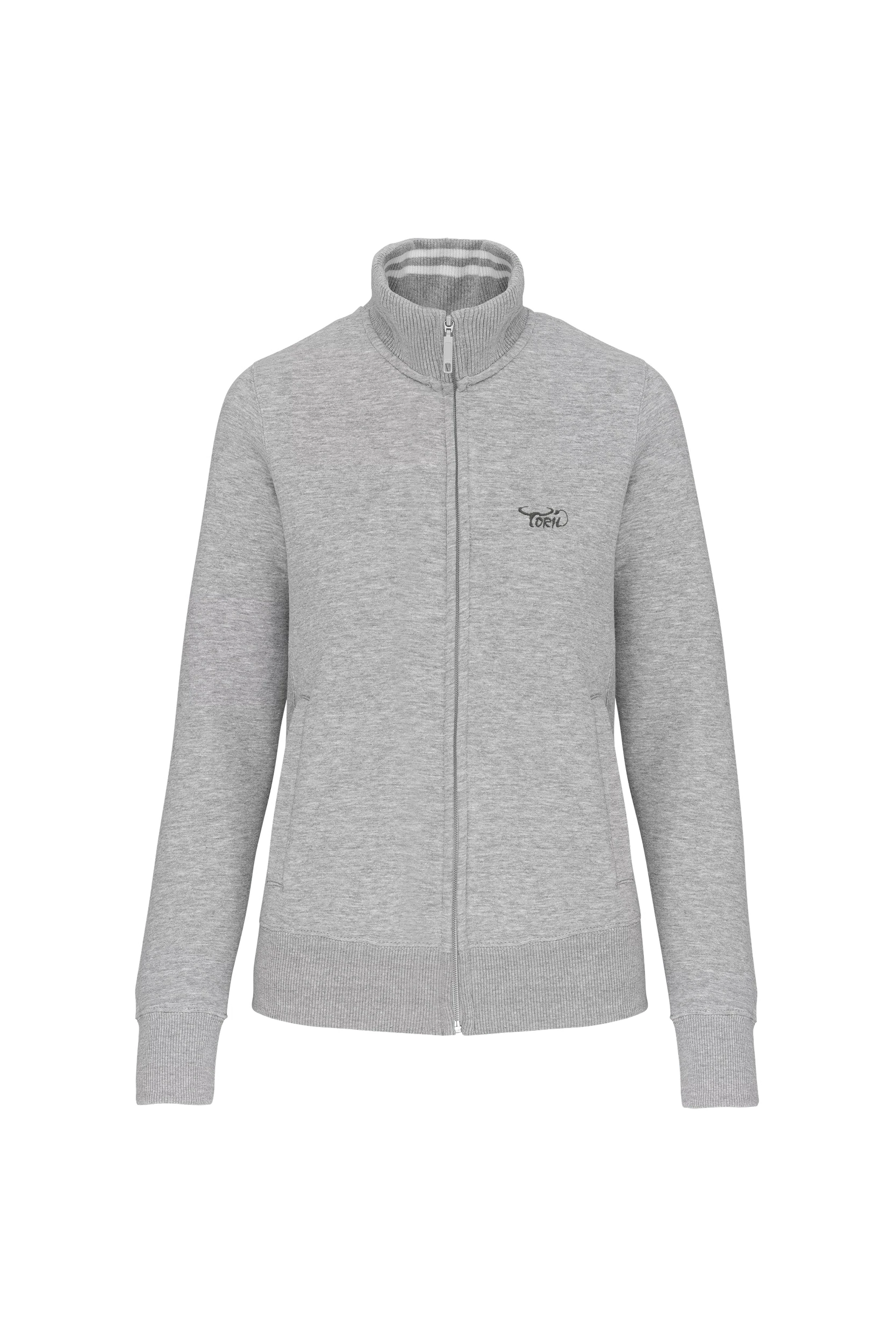 Veste molleton zippée gris