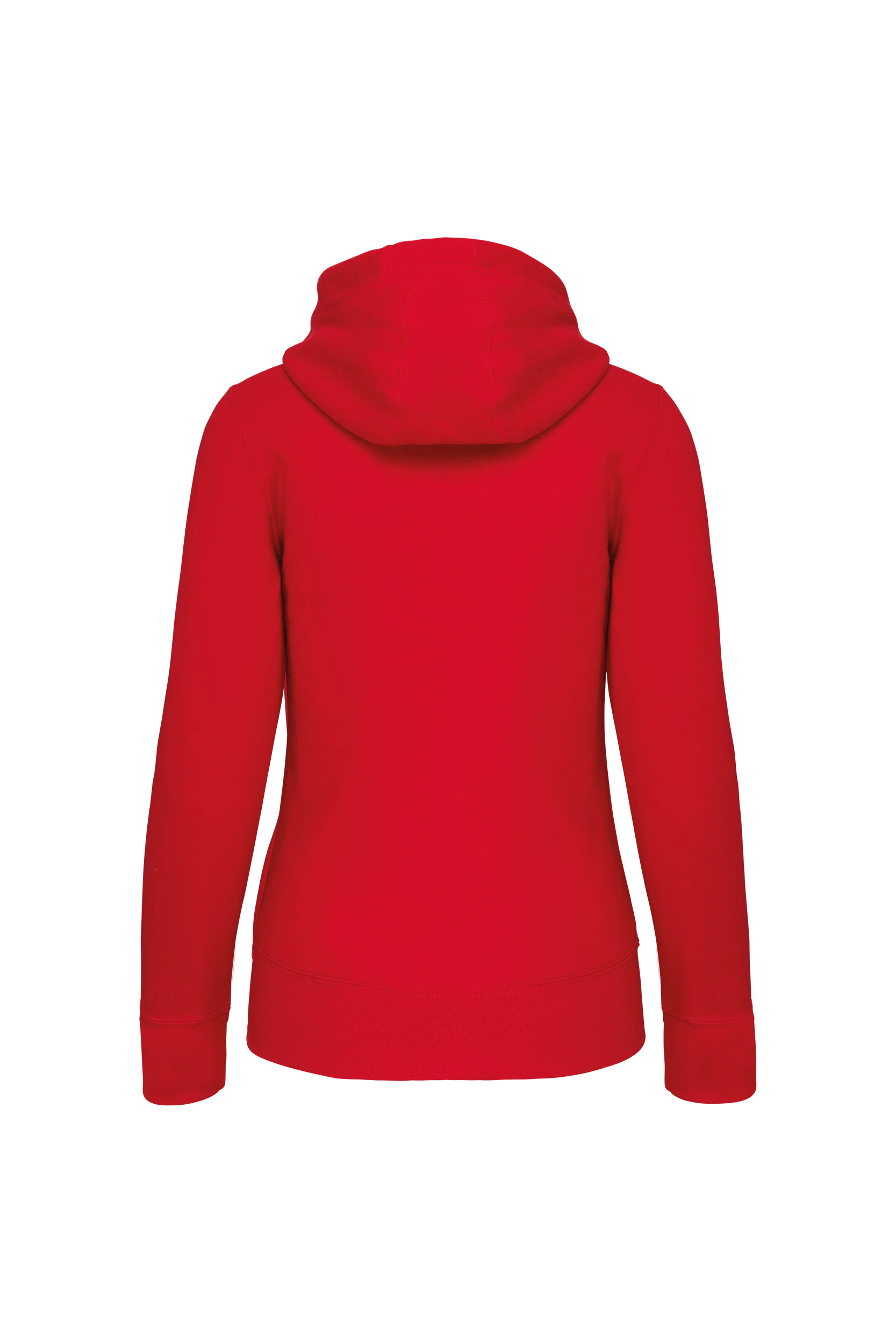 Sweat-shirt zippé capuche rouge
