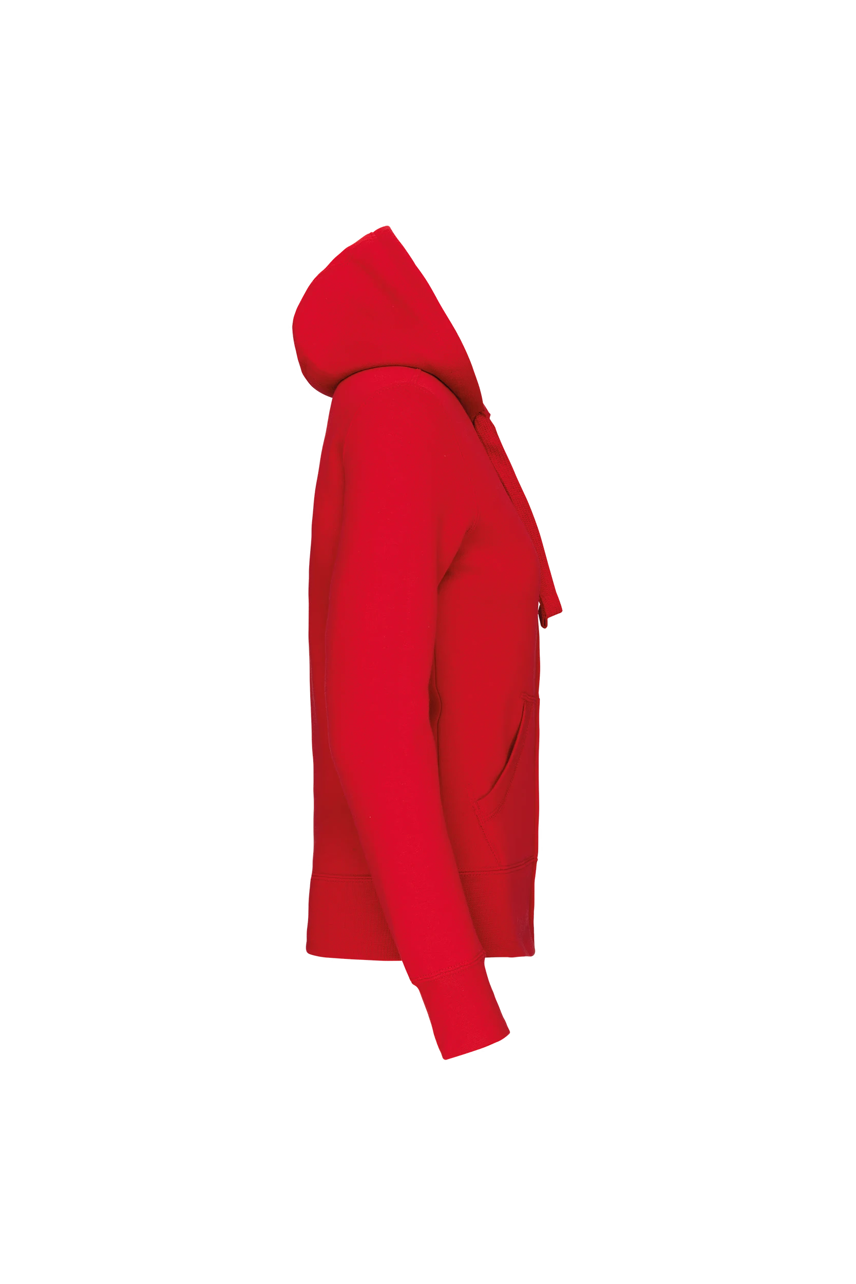 Sweat-shirt zippé capuche rouge