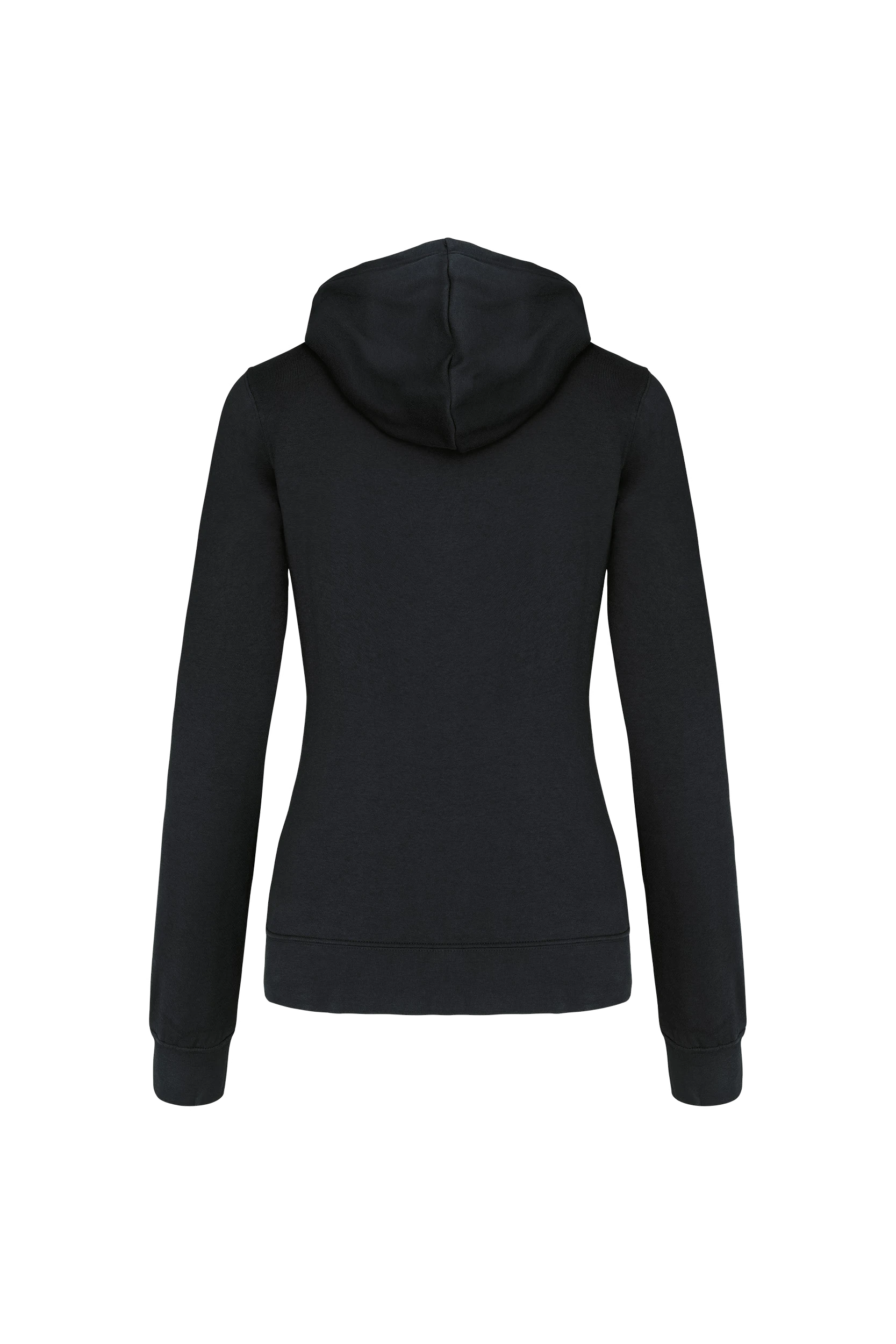 Sweat-shirt capuche contrastée noir