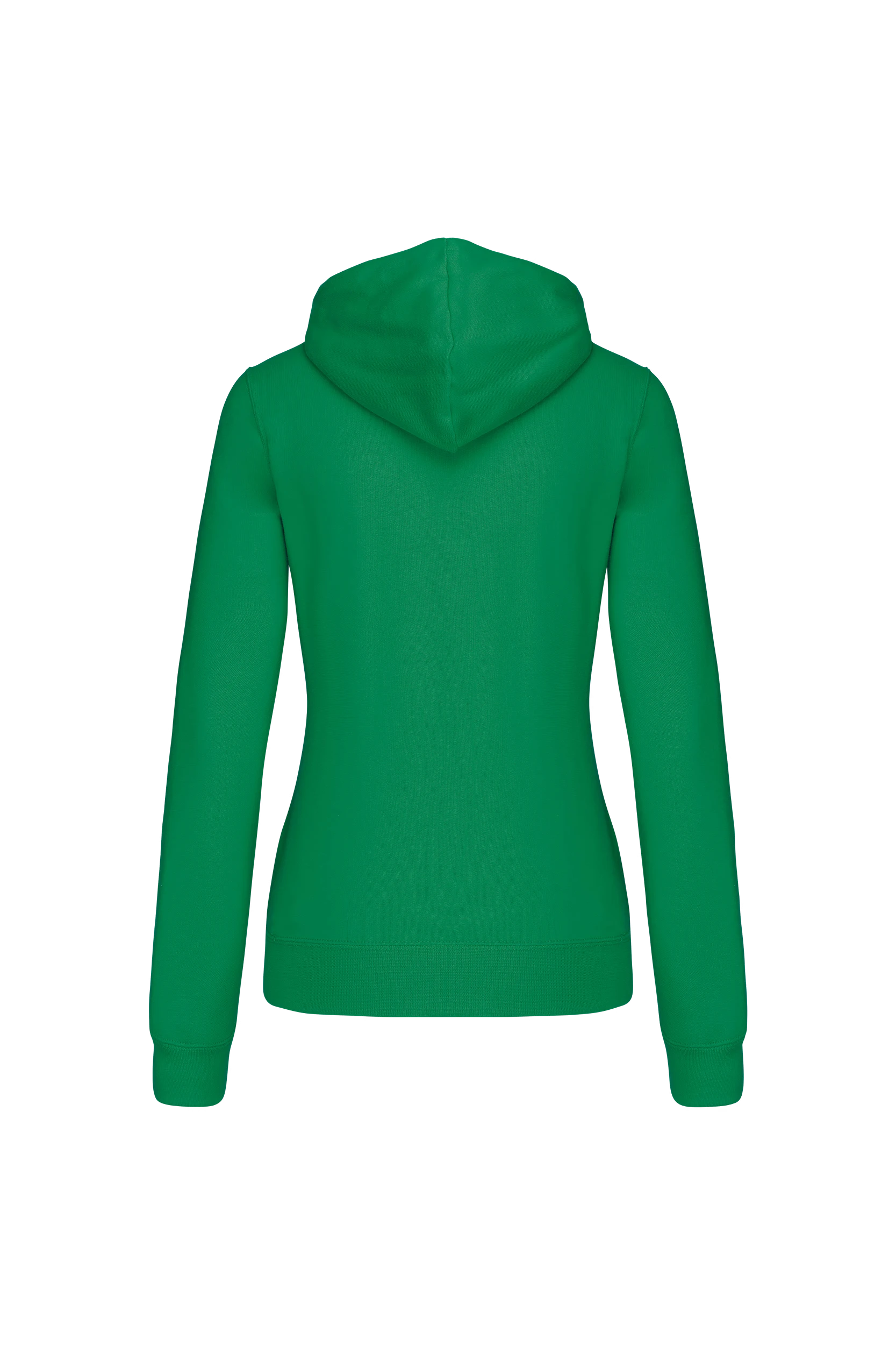 Sweat-shirt capuche contrastée vert vif