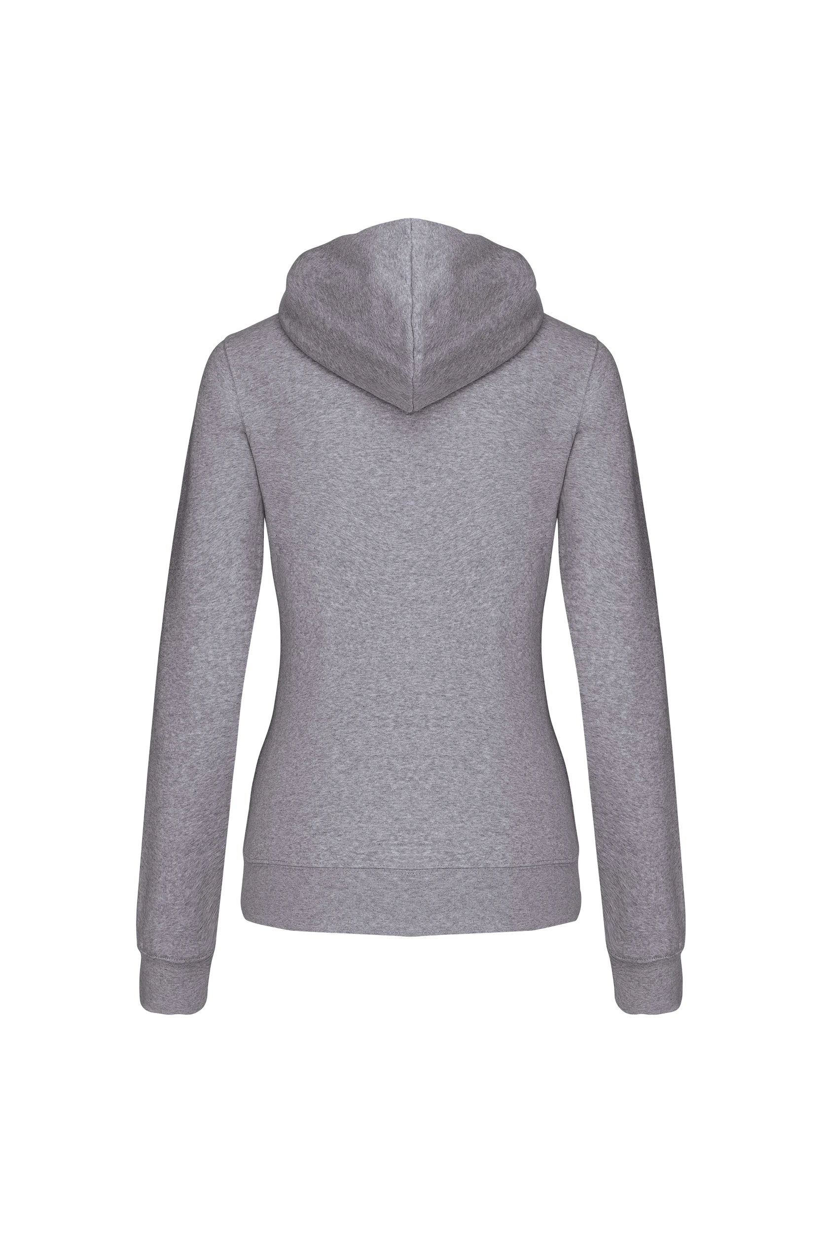 Sweat-shirt capuche contrastée gris