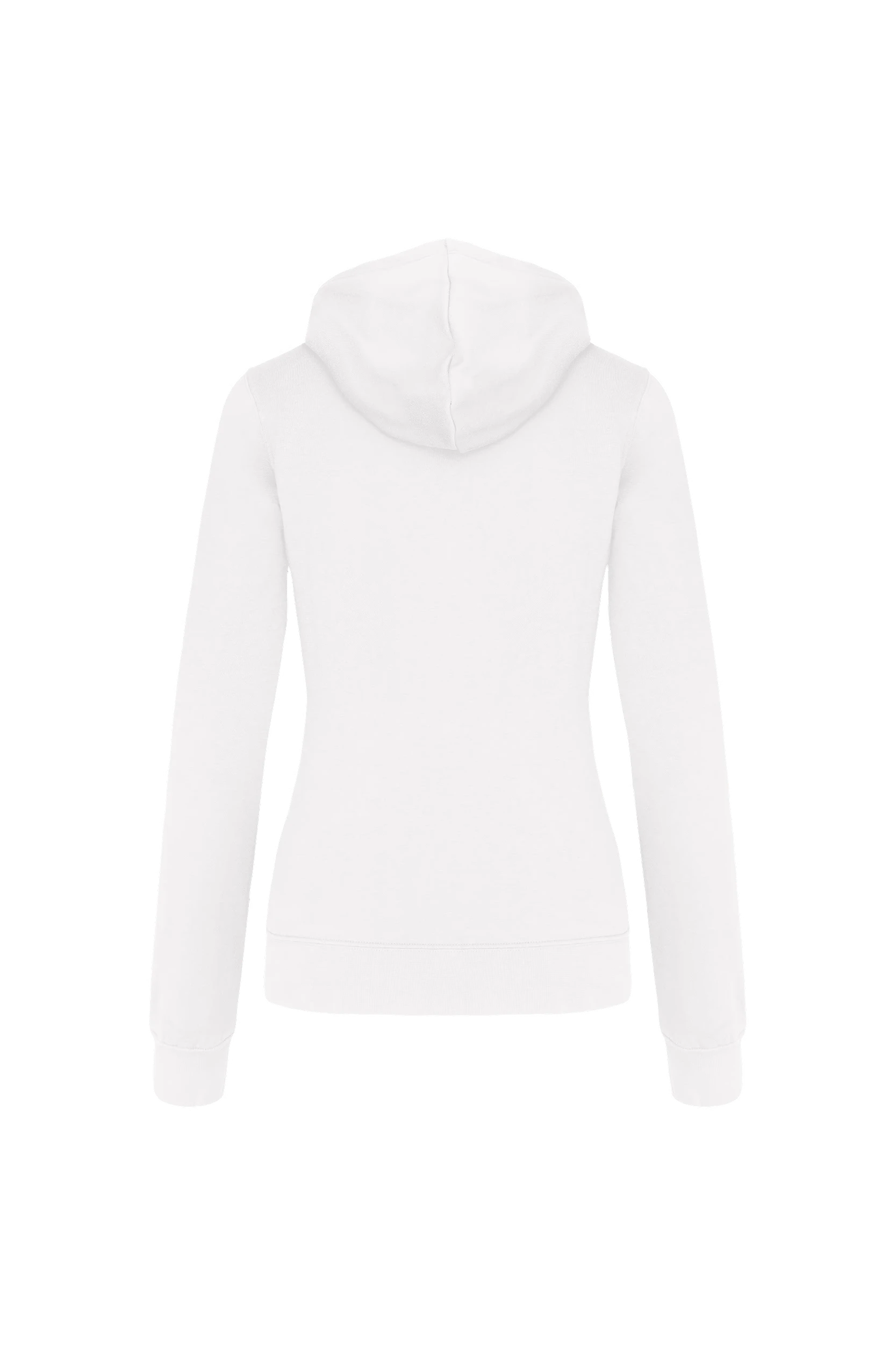Sweat-shirt capuche contrastée blanc